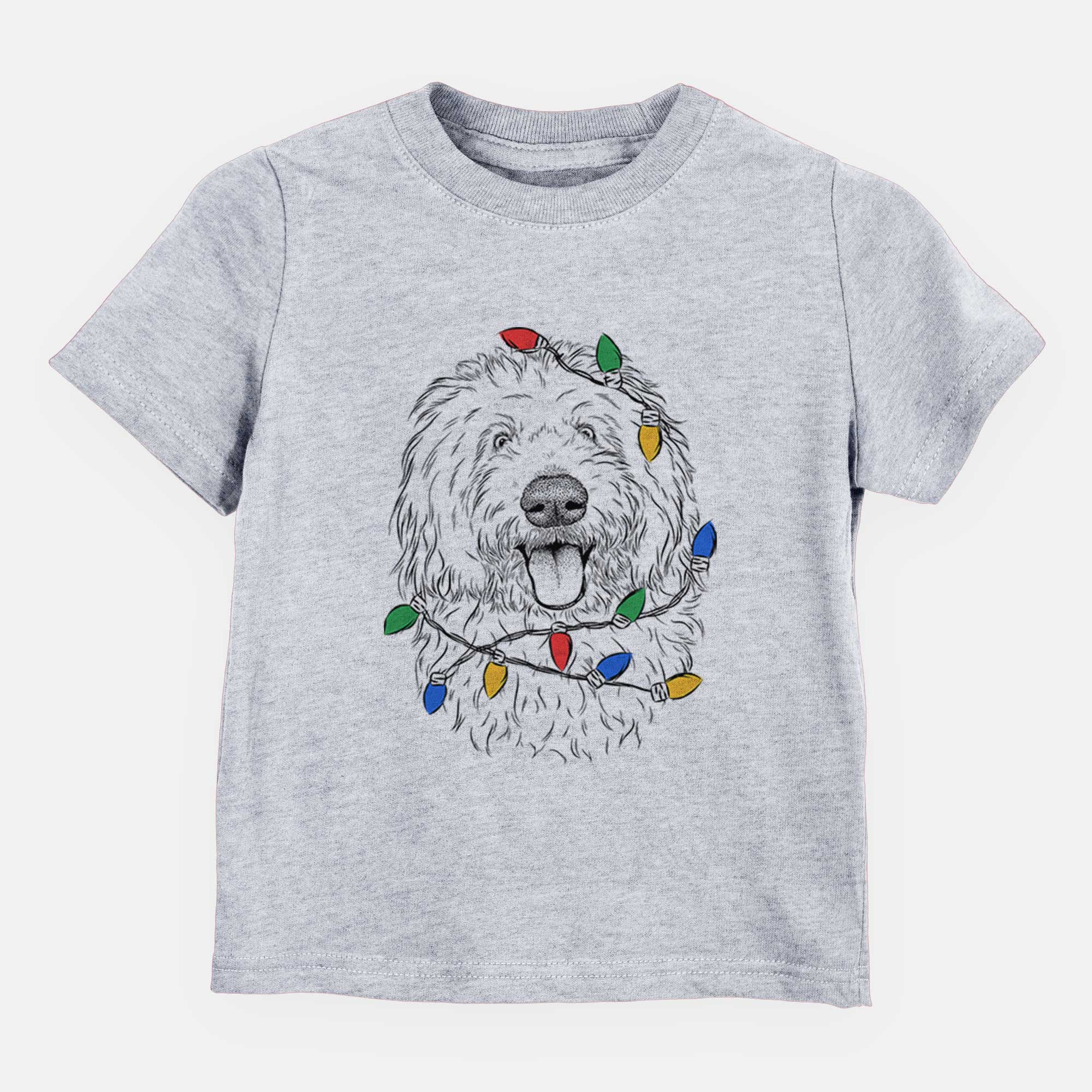 Christmas Lights Barry the Old English Sheepdog - Kids/Youth/Toddler Shirt