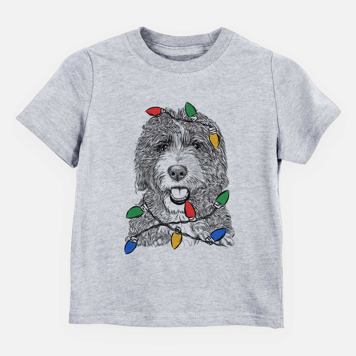 Christmas Lights Bash the Bernedoodle - Kids/Youth/Toddler Shirt