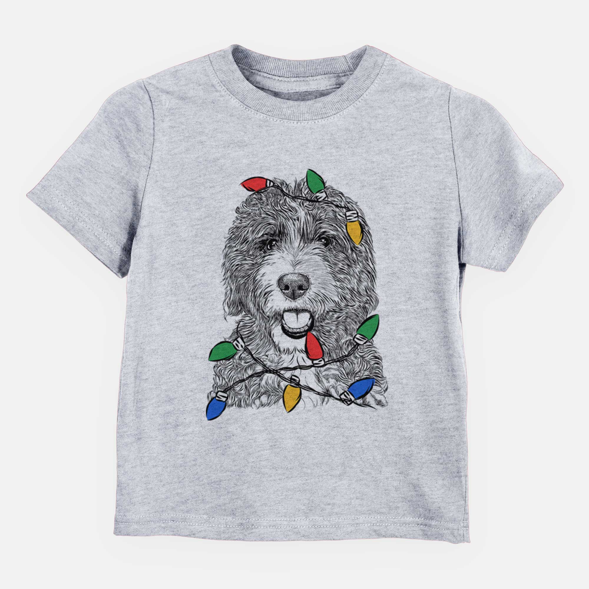 Christmas Lights Bash the Bernedoodle - Kids/Youth/Toddler Shirt