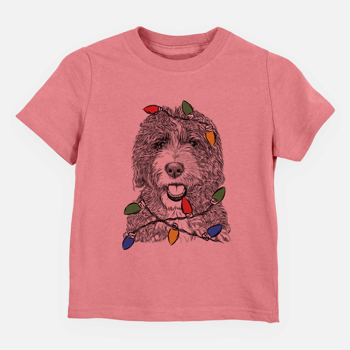 Christmas Lights Bash the Bernedoodle - Kids/Youth/Toddler Shirt