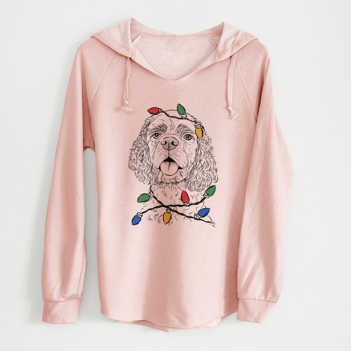 Christmas Lights Baxter the American Cocker Spaniel - Cali Wave Hooded Sweatshirt