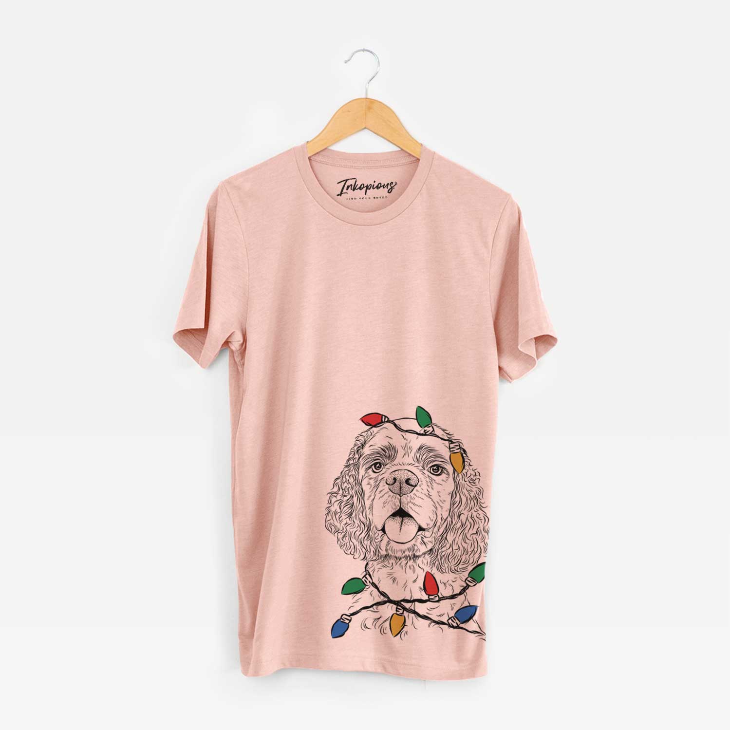 Christmas Lights Baxter the American Cocker Spaniel - Unisex Crewneck