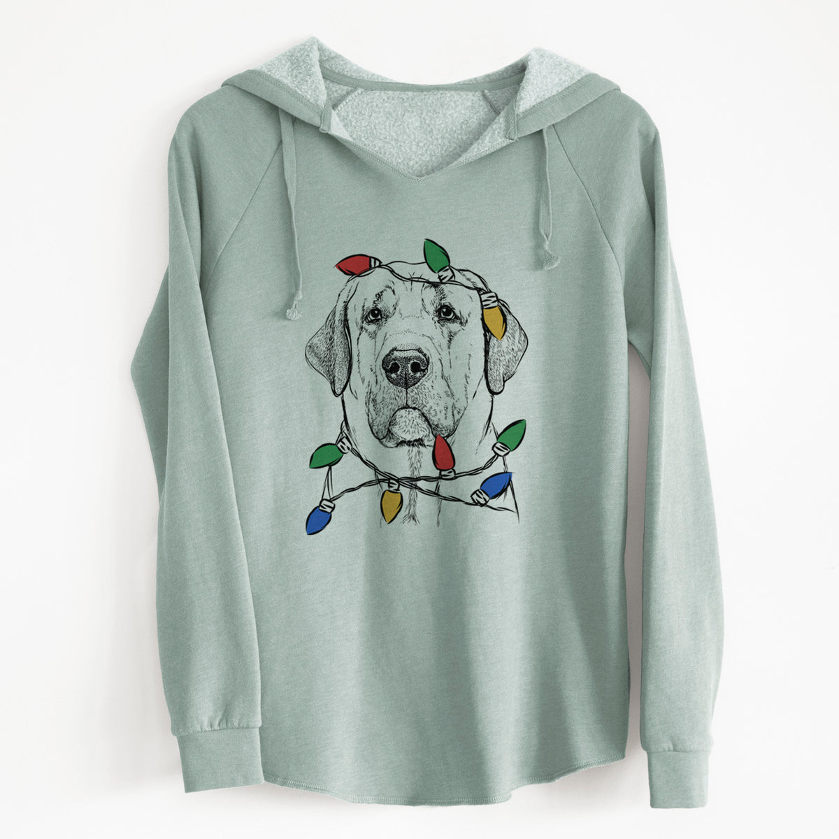 Christmas Lights Beau the Broholmer - Cali Wave Hooded Sweatshirt