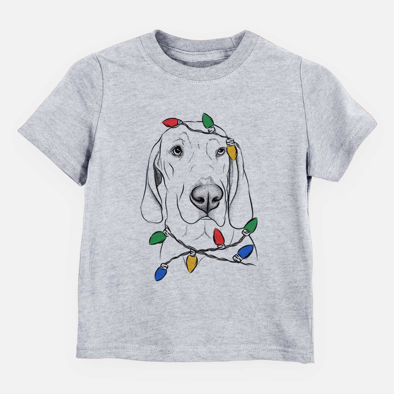 Christmas Lights Beauregard the American Redbone Coonhound - Kids/Youth/Toddler Shirt