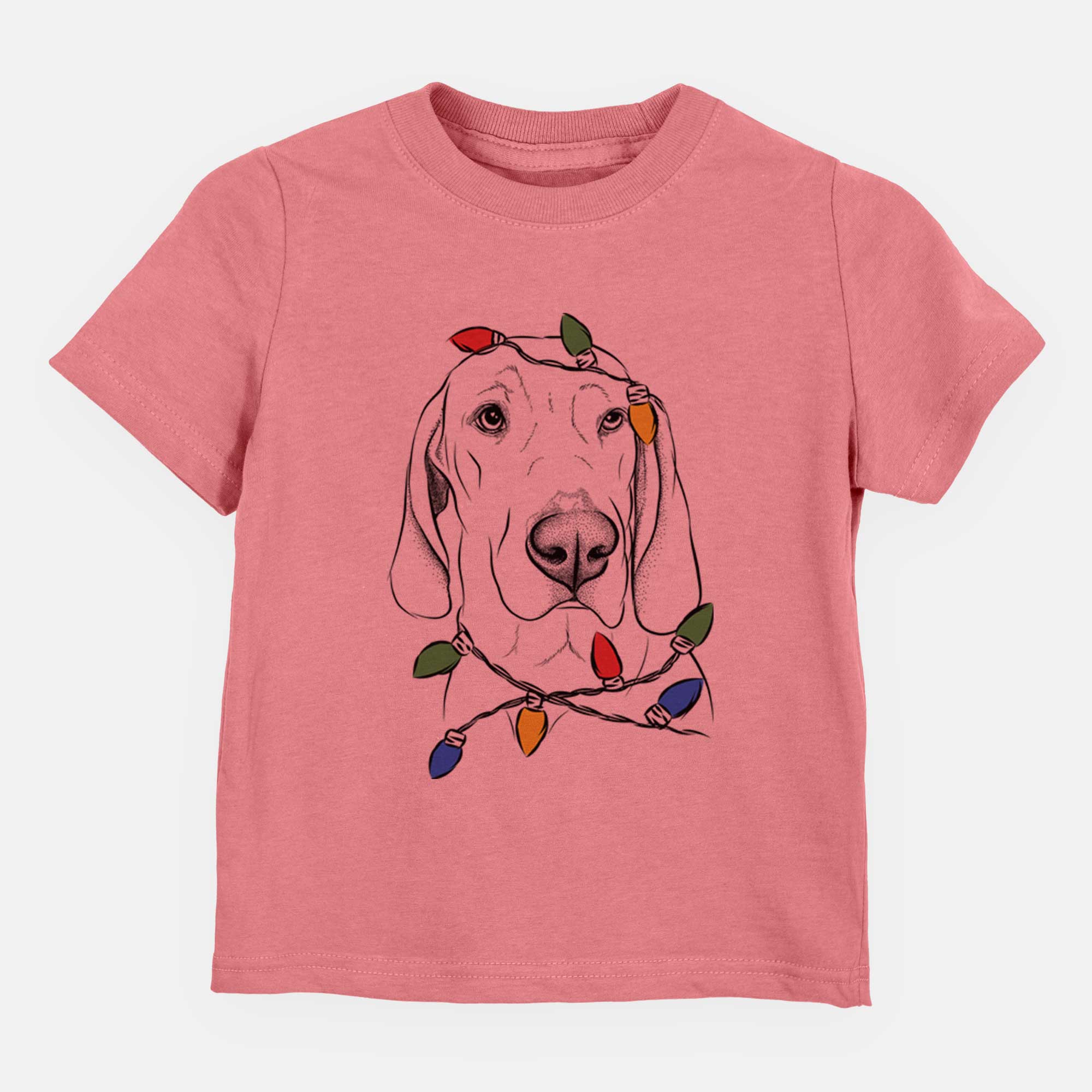 Christmas Lights Beauregard the American Redbone Coonhound - Kids/Youth/Toddler Shirt