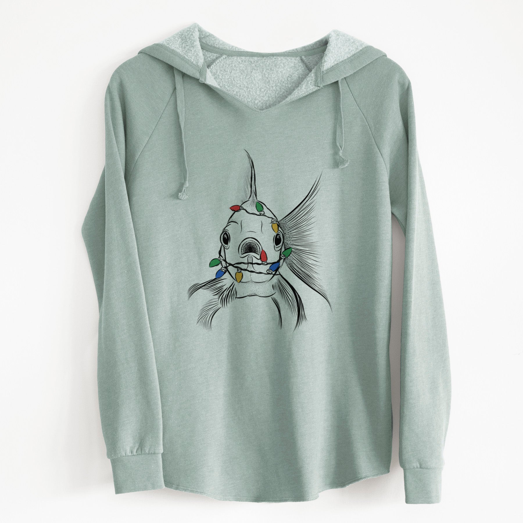 Christmas Lights Beefcake the Goldfish - Cali Wave Hooded Sweatshirt