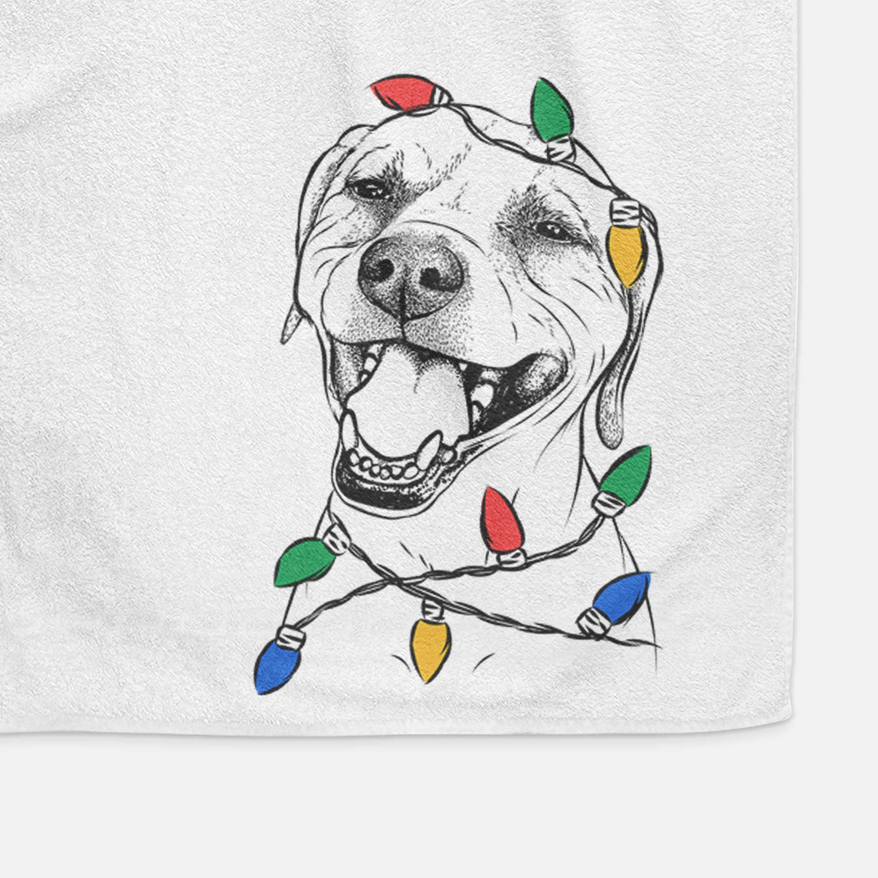 Beemer the Boxer Pitbull Terrier Mix Decorative Hand Towel