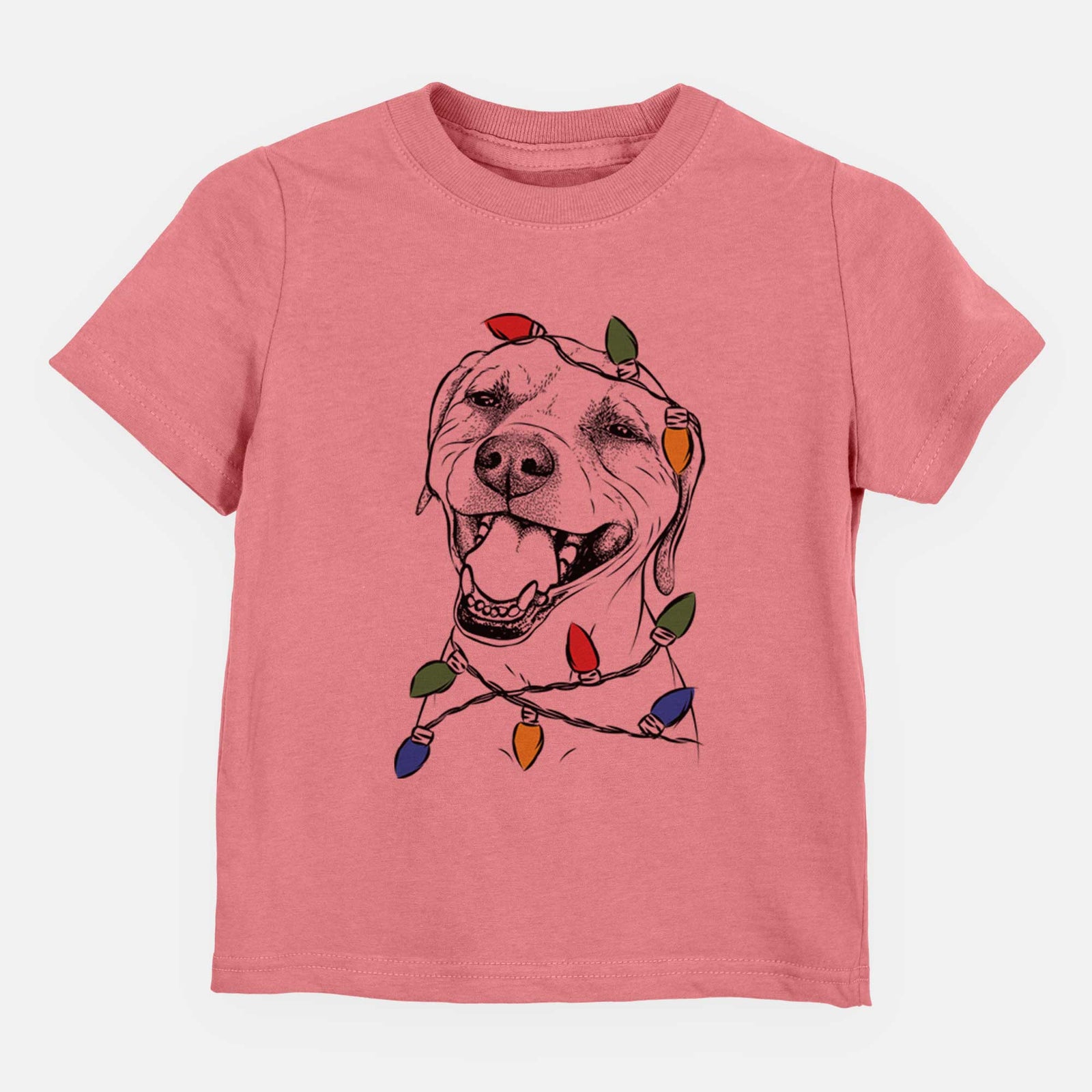 Christmas Lights Beemer the Boxer Pitbull Terrier Mix - Kids/Youth/Toddler Shirt