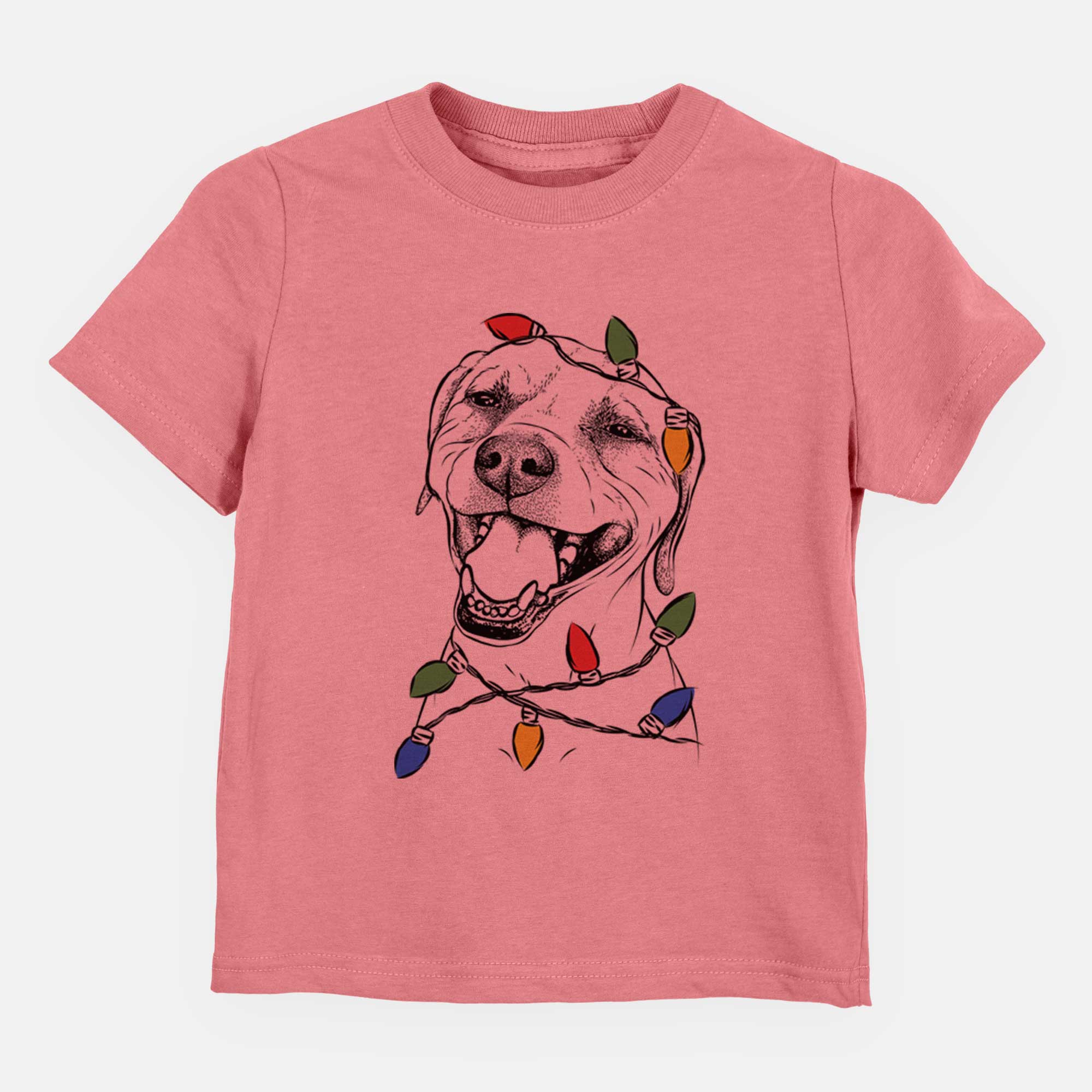 Christmas Lights Beemer the Boxer Pitbull Terrier Mix - Kids/Youth/Toddler Shirt