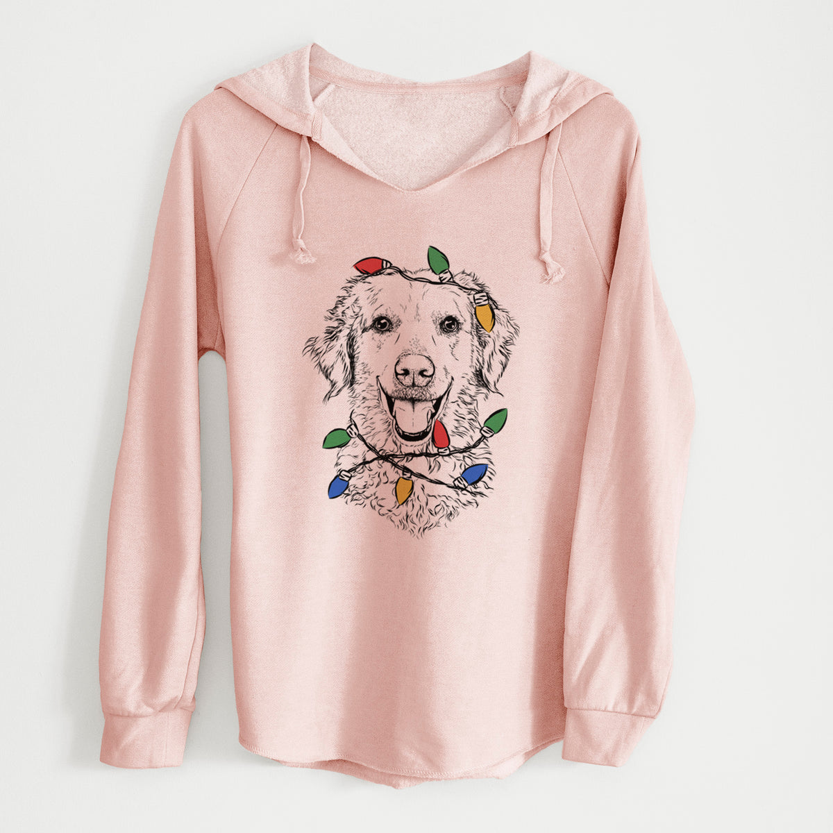 Christmas Lights Bella Bean the Goldendoodle - Cali Wave Hooded Sweatshirt