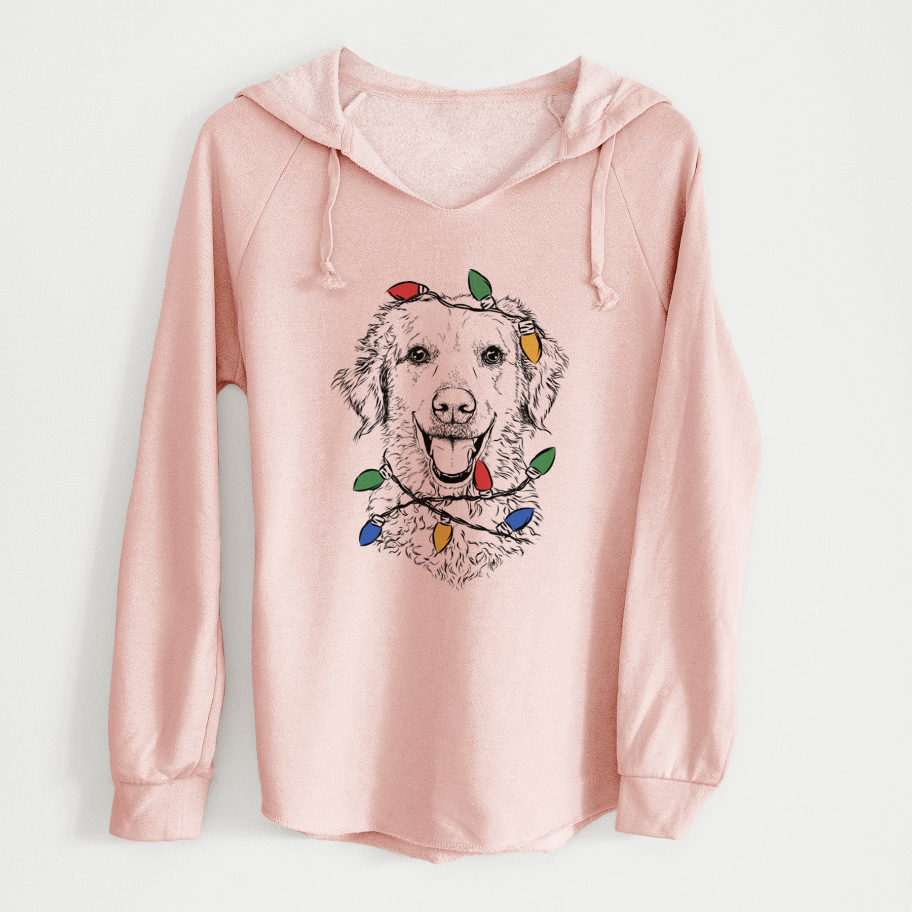 Christmas Lights Bella Bean the Goldendoodle - Cali Wave Hooded Sweatshirt