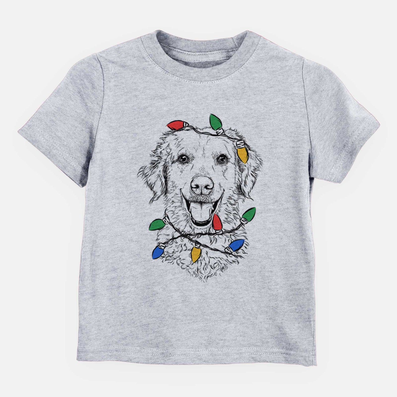 Christmas Lights Bella Bean the Goldendoodle - Kids/Youth/Toddler Shirt
