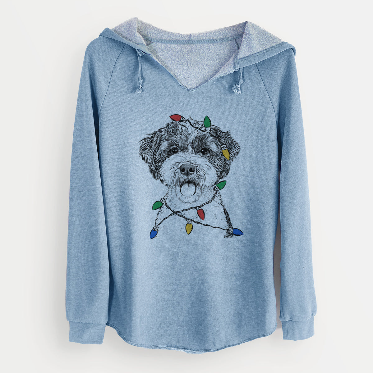 Christmas Lights Bella the Cockapoo - Cali Wave Hooded Sweatshirt