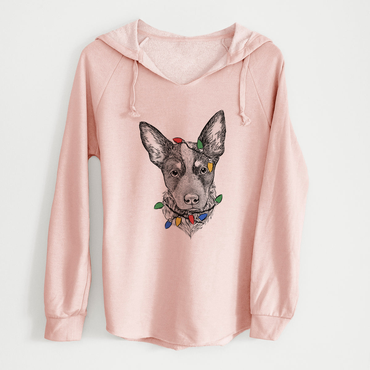 Christmas Lights Bella the Blue Heeler Puppy - Cali Wave Hooded Sweatshirt
