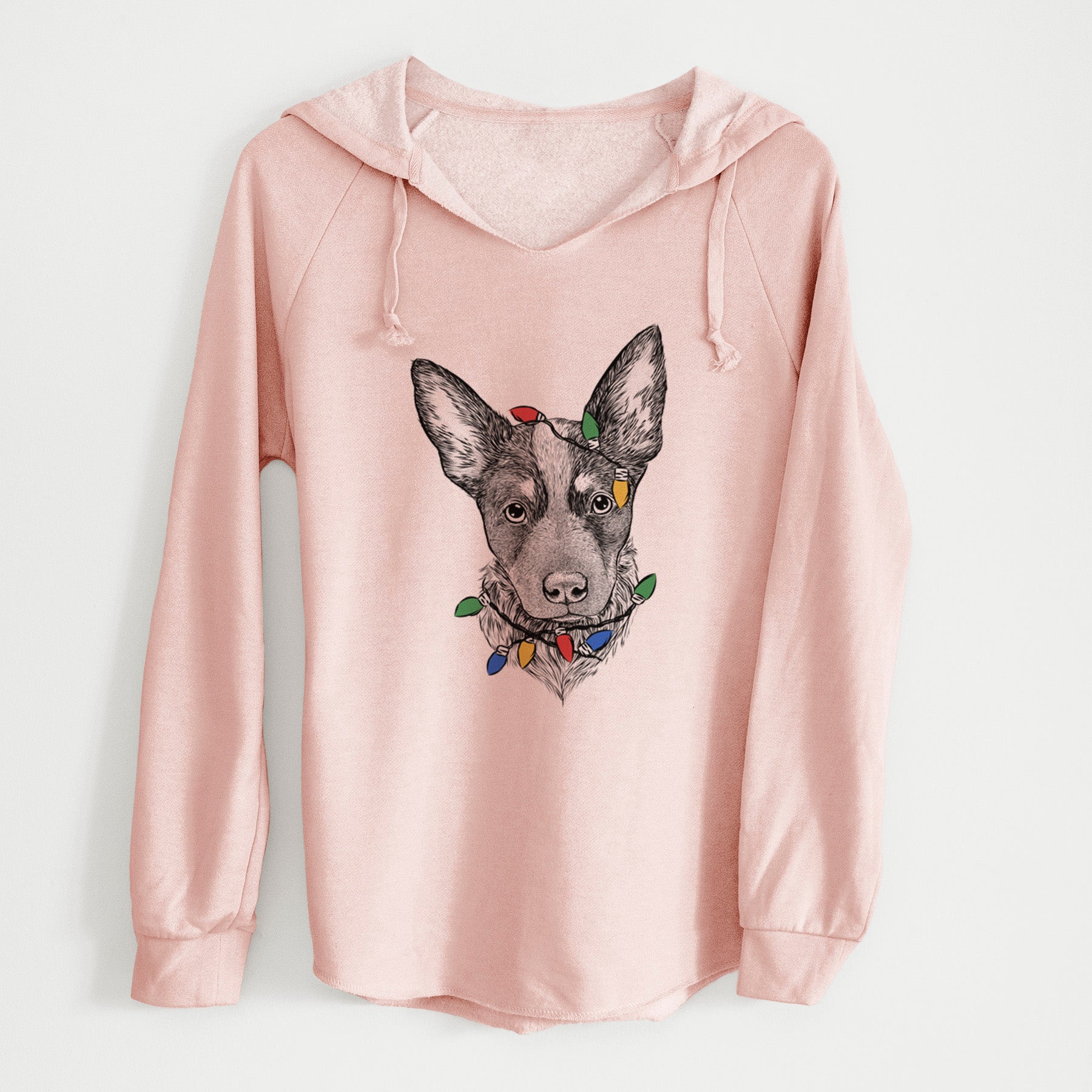 Christmas Lights Bella the Blue Heeler Puppy - Cali Wave Hooded Sweatshirt