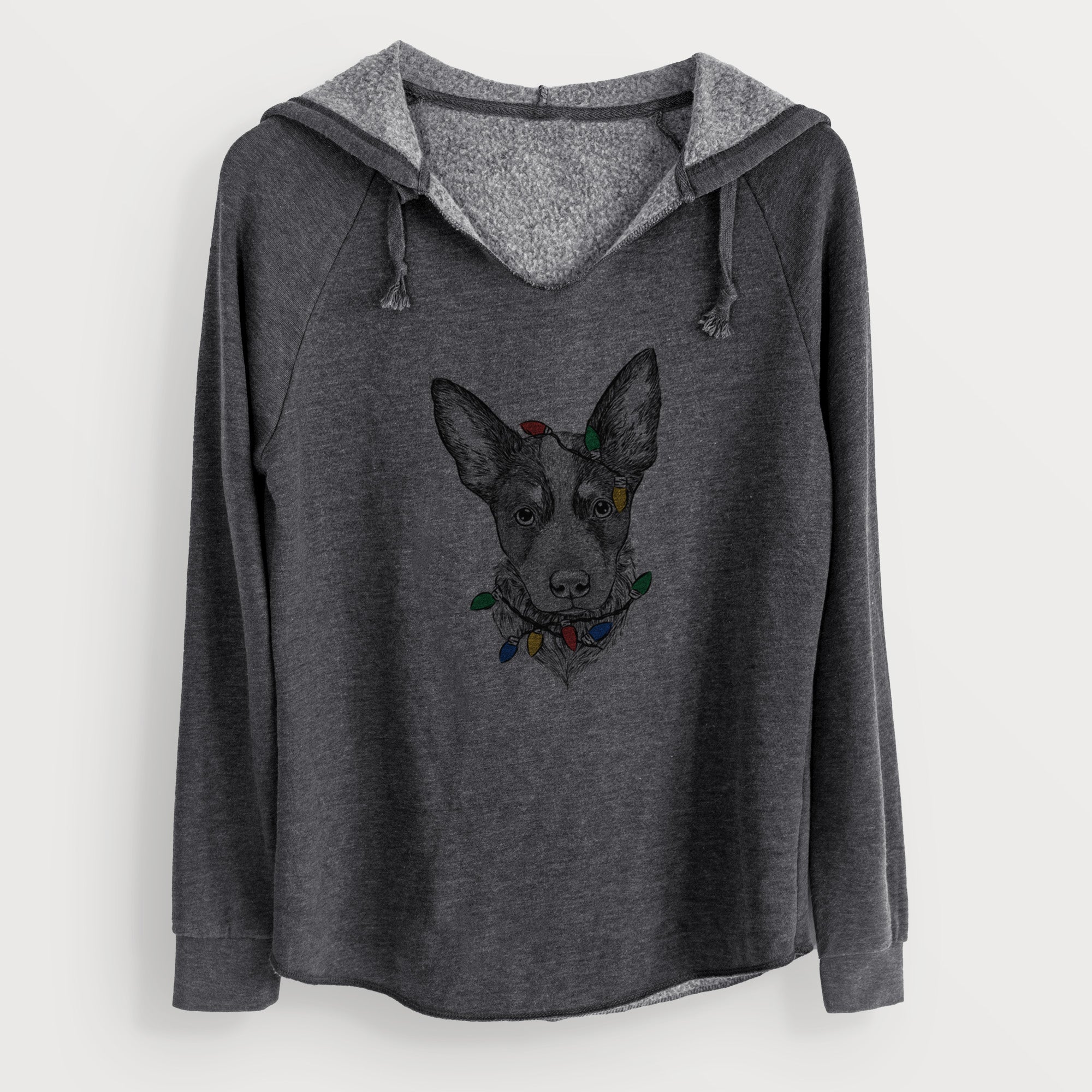 Christmas Lights Bella the Blue Heeler Puppy - Cali Wave Hooded Sweatshirt