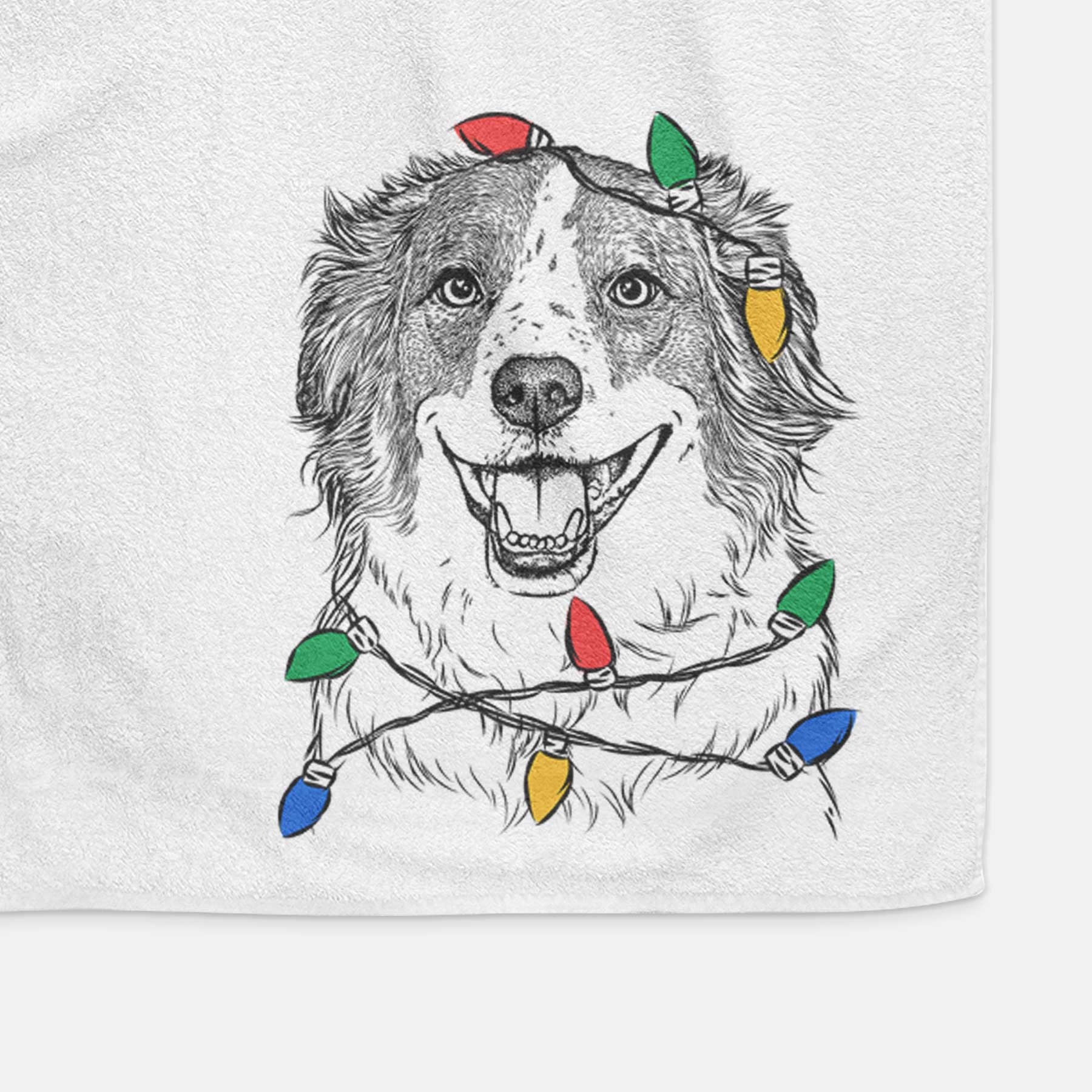 Belle the Australian Shepherd Mix Decorative Hand Towel