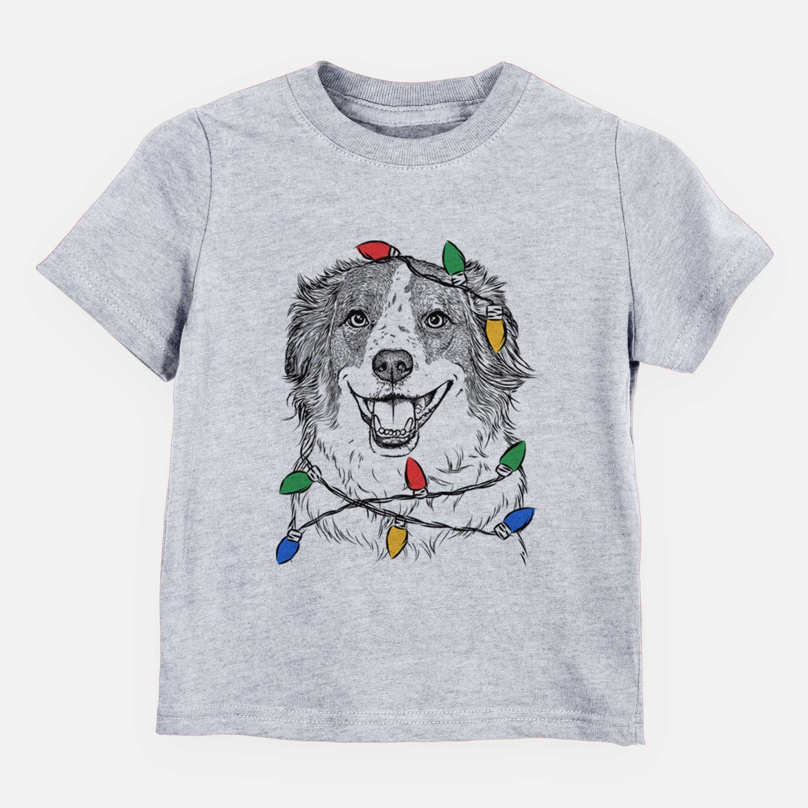 Christmas Lights Belle the Australian Shepherd Mix - Kids/Youth/Toddler Shirt