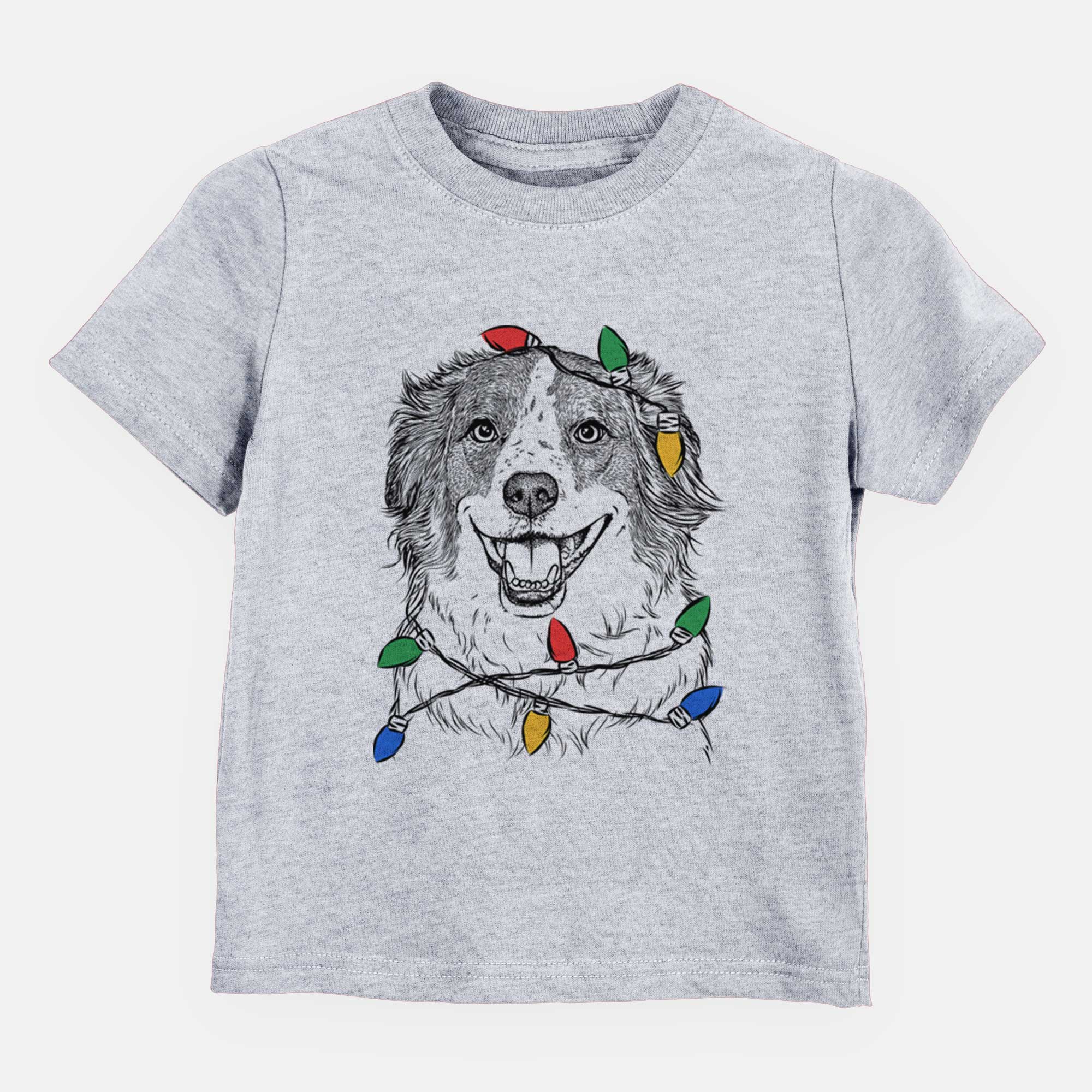 Christmas Lights Belle the Australian Shepherd Mix - Kids/Youth/Toddler Shirt