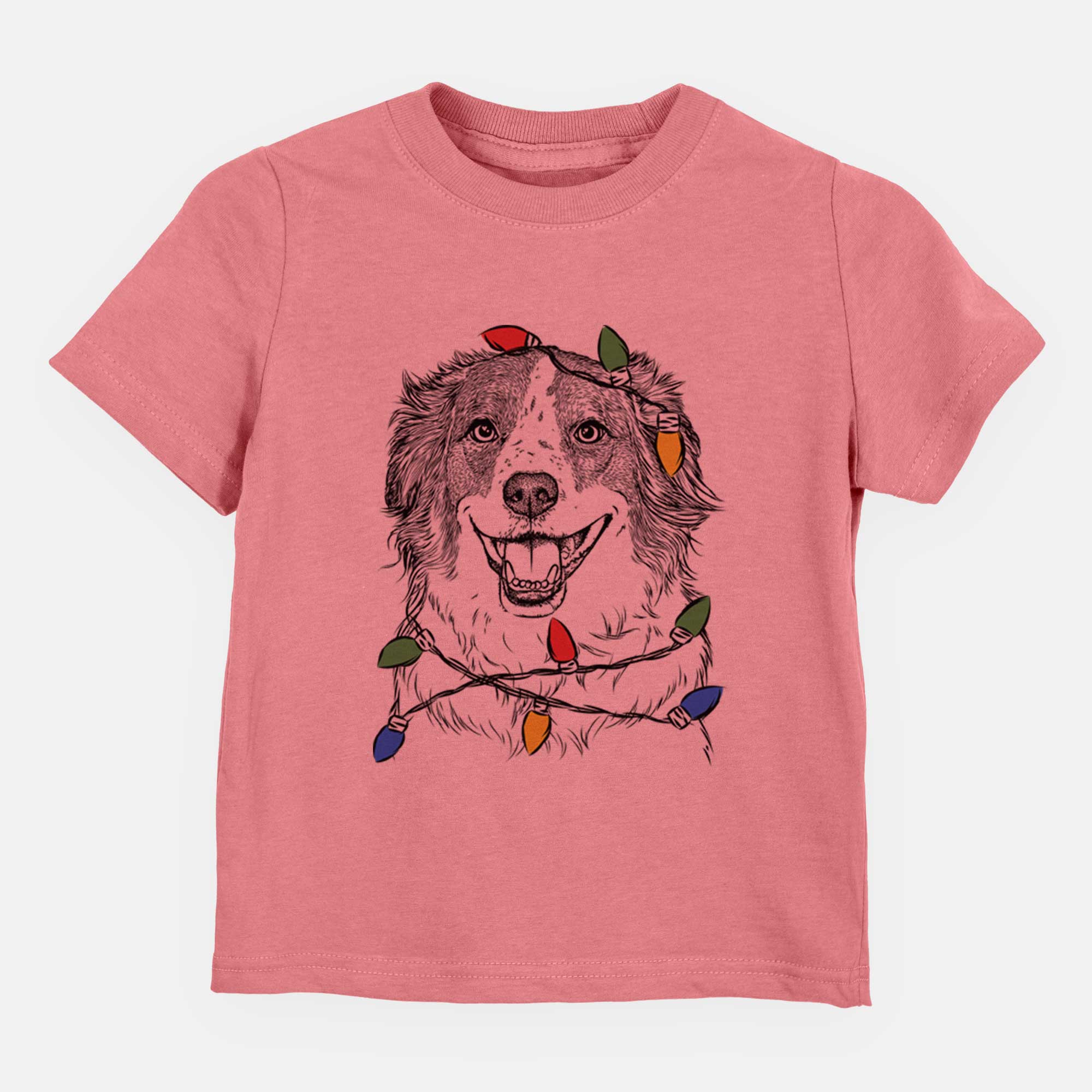 Christmas Lights Belle the Australian Shepherd Mix - Kids/Youth/Toddler Shirt