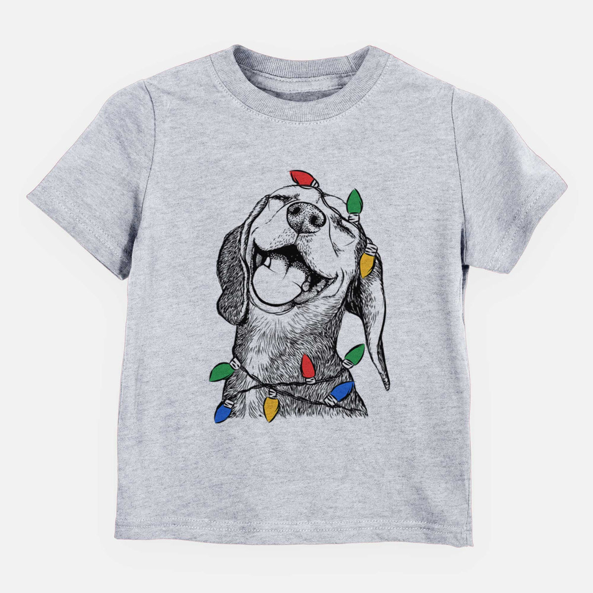 Christmas Lights Belle the Hound Mix - Kids/Youth/Toddler Shirt