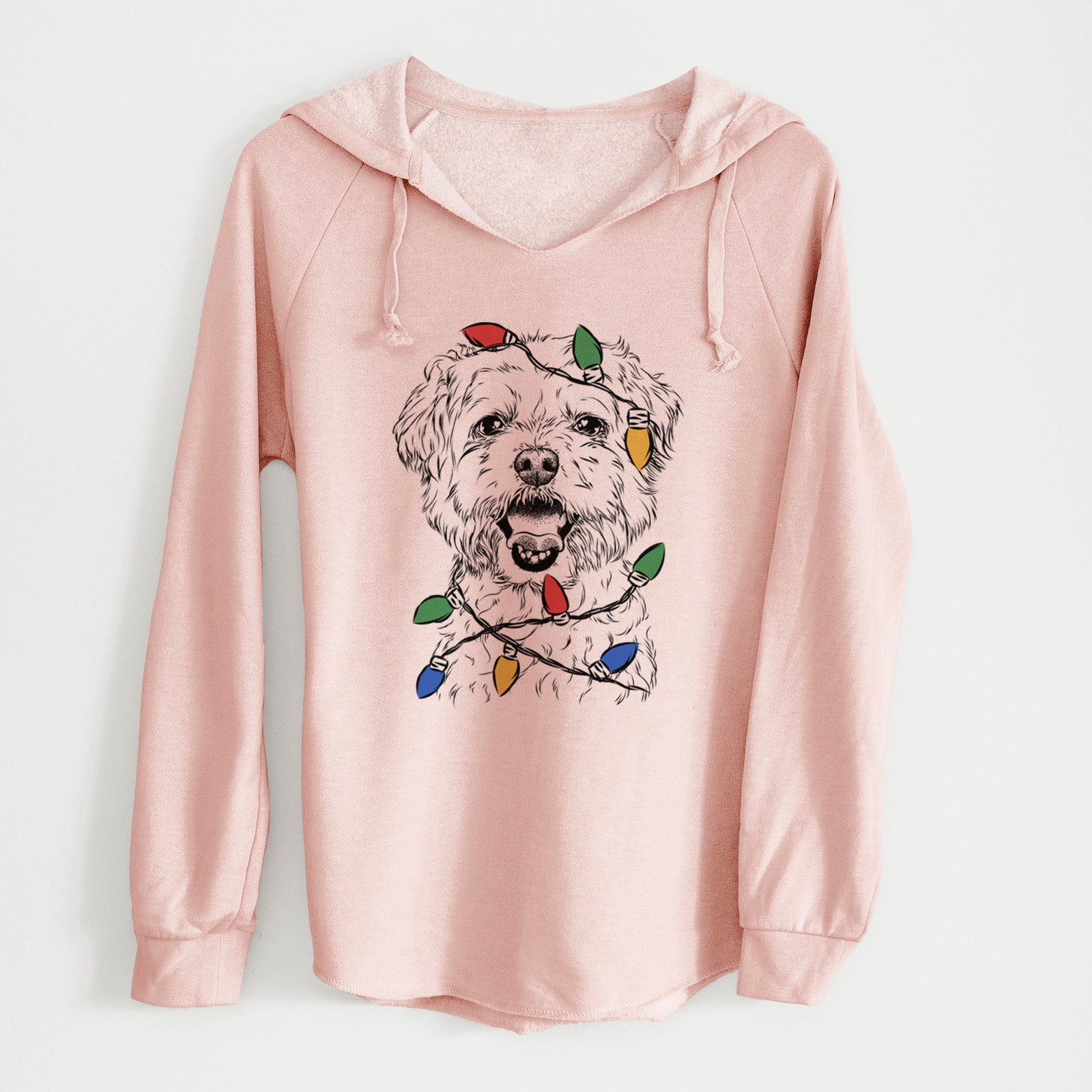Christmas Lights Belle the Maltipoo - Cali Wave Hooded Sweatshirt