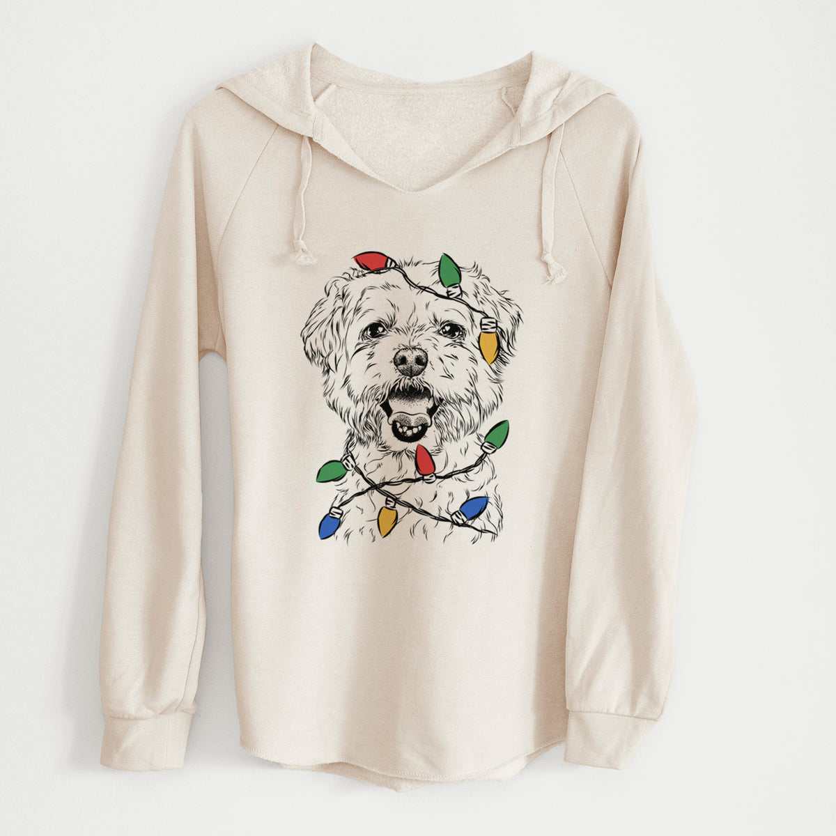 Christmas Lights Belle the Maltipoo - Cali Wave Hooded Sweatshirt