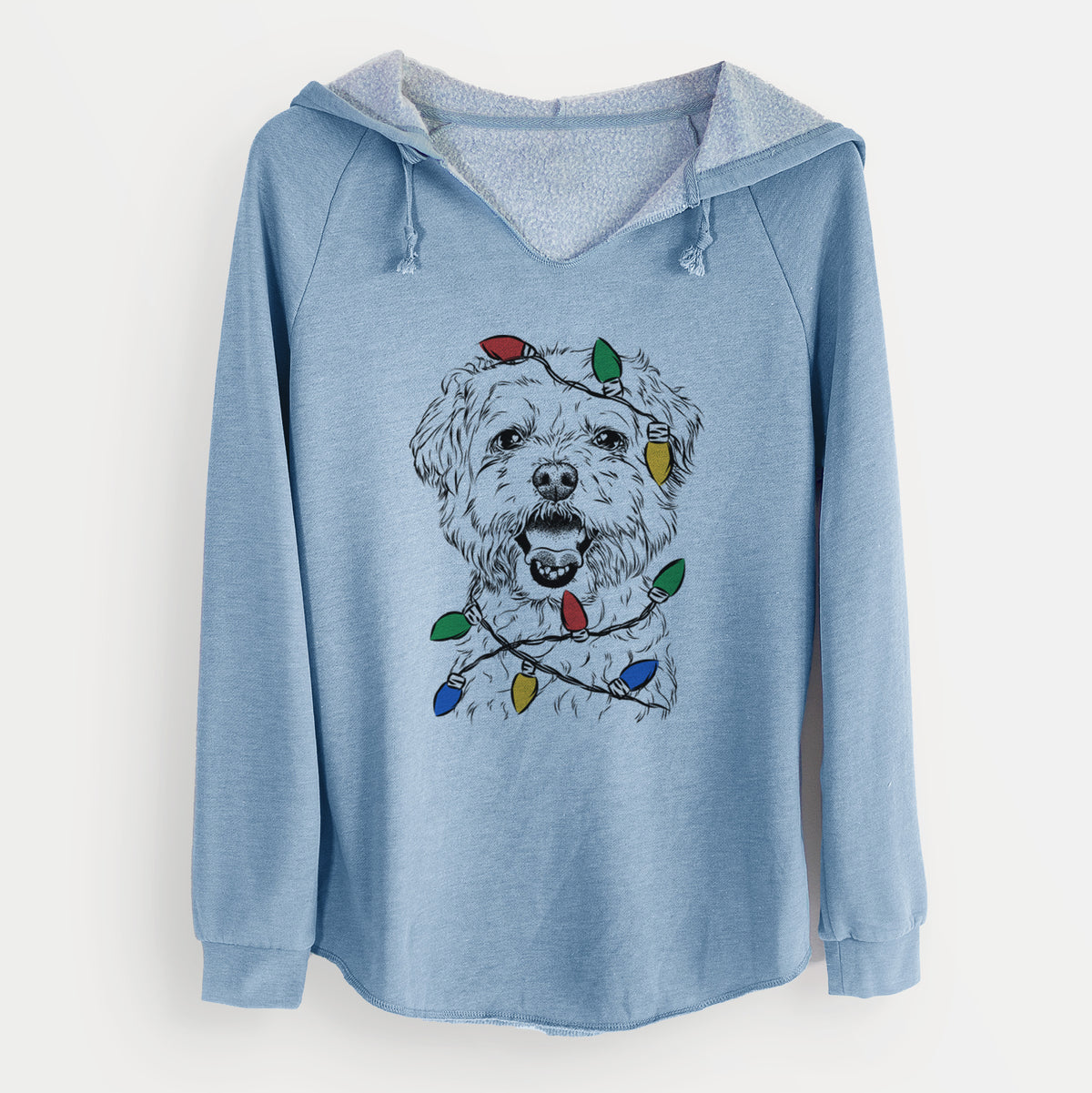 Christmas Lights Belle the Maltipoo - Cali Wave Hooded Sweatshirt