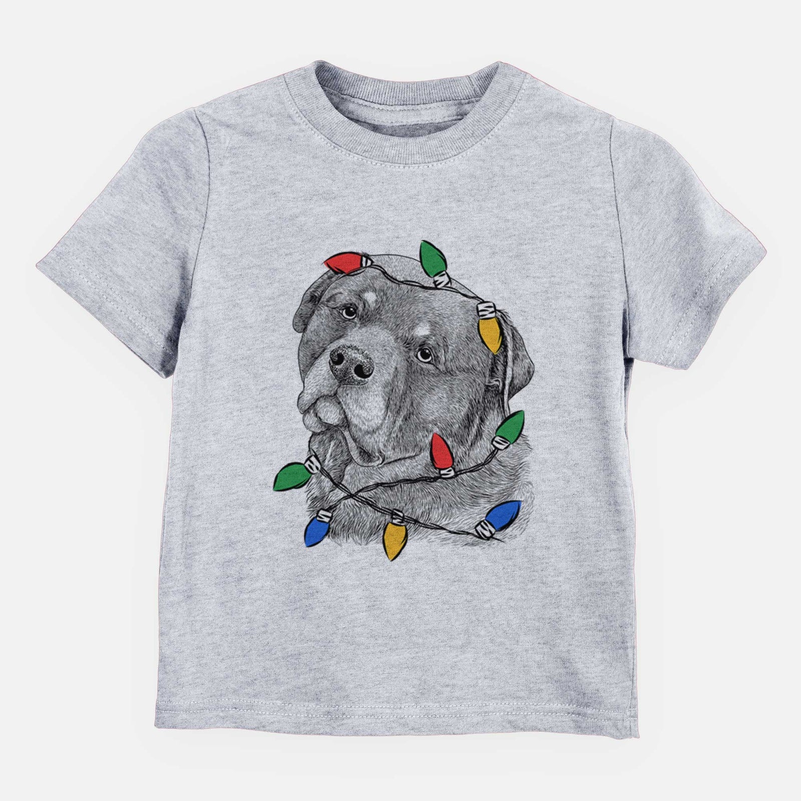 Christmas Lights Bender the Rottweiler - Kids/Youth/Toddler Shirt