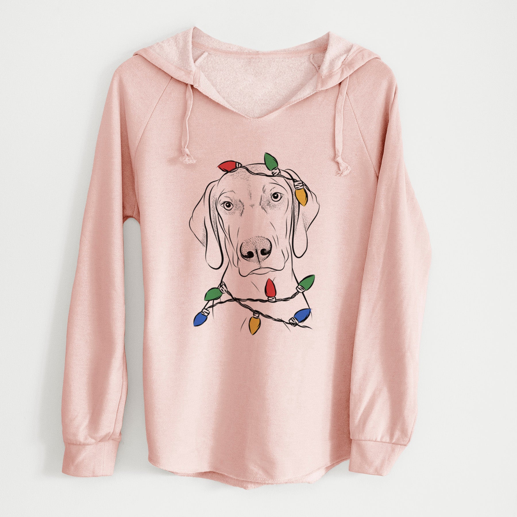 Christmas Lights Benelli the Vizsla - Cali Wave Hooded Sweatshirt