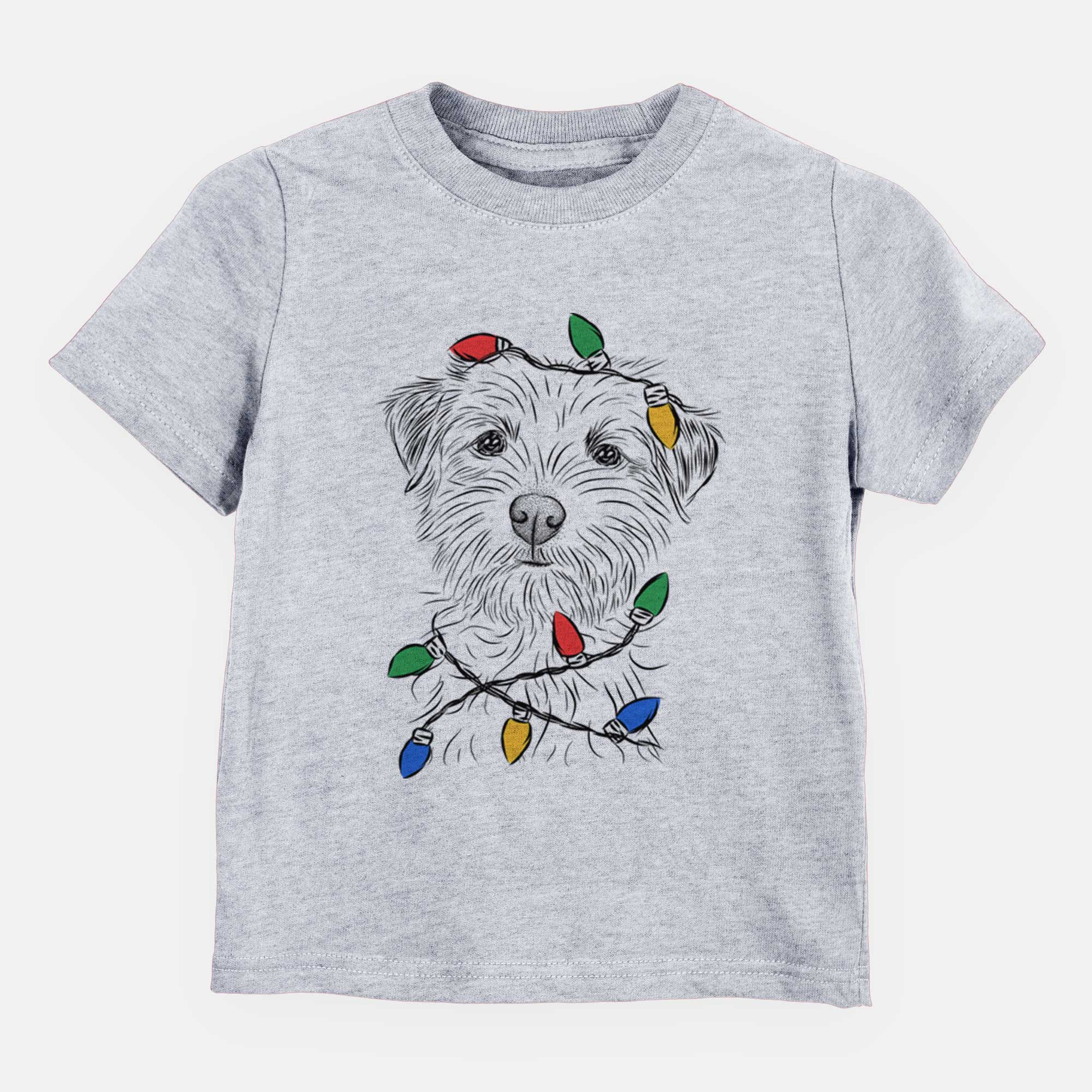 Christmas Lights Benjamin the Border Terrier - Kids/Youth/Toddler Shirt