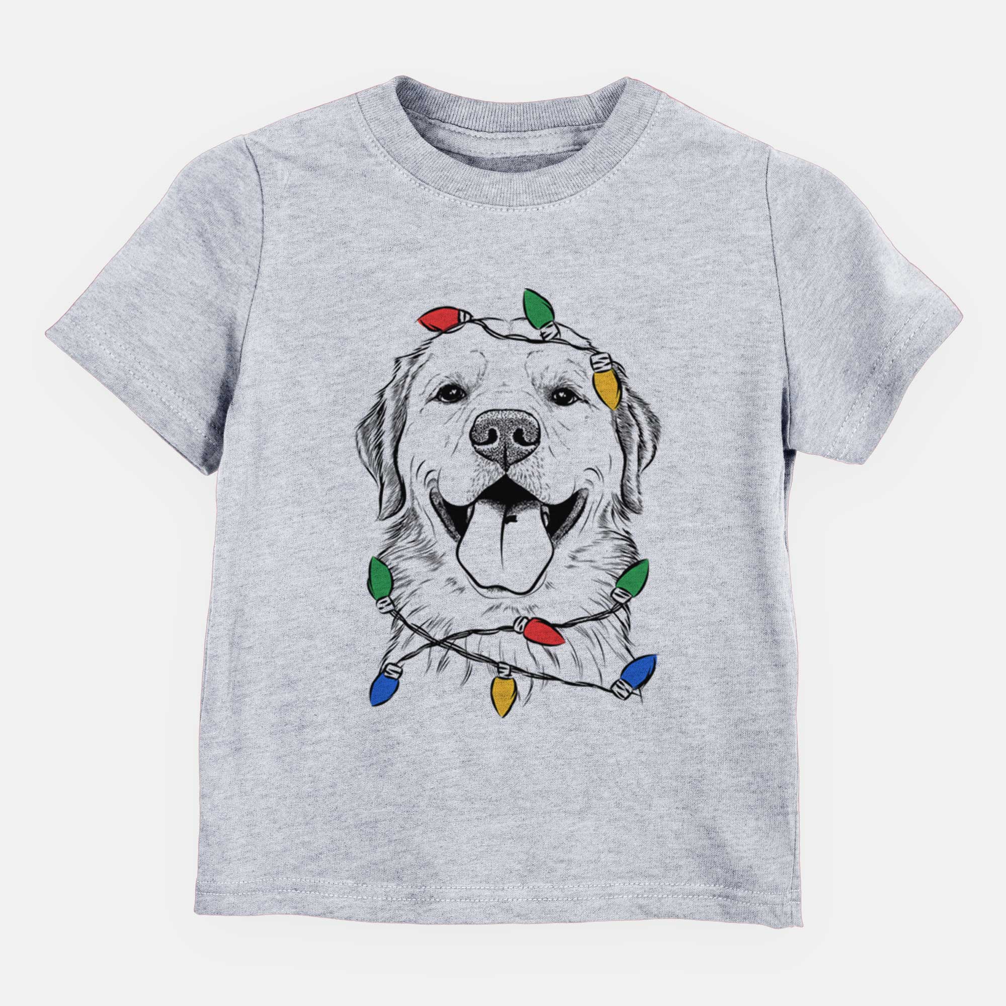 Christmas Lights Bennett the Golden Retriever - Kids/Youth/Toddler Shirt