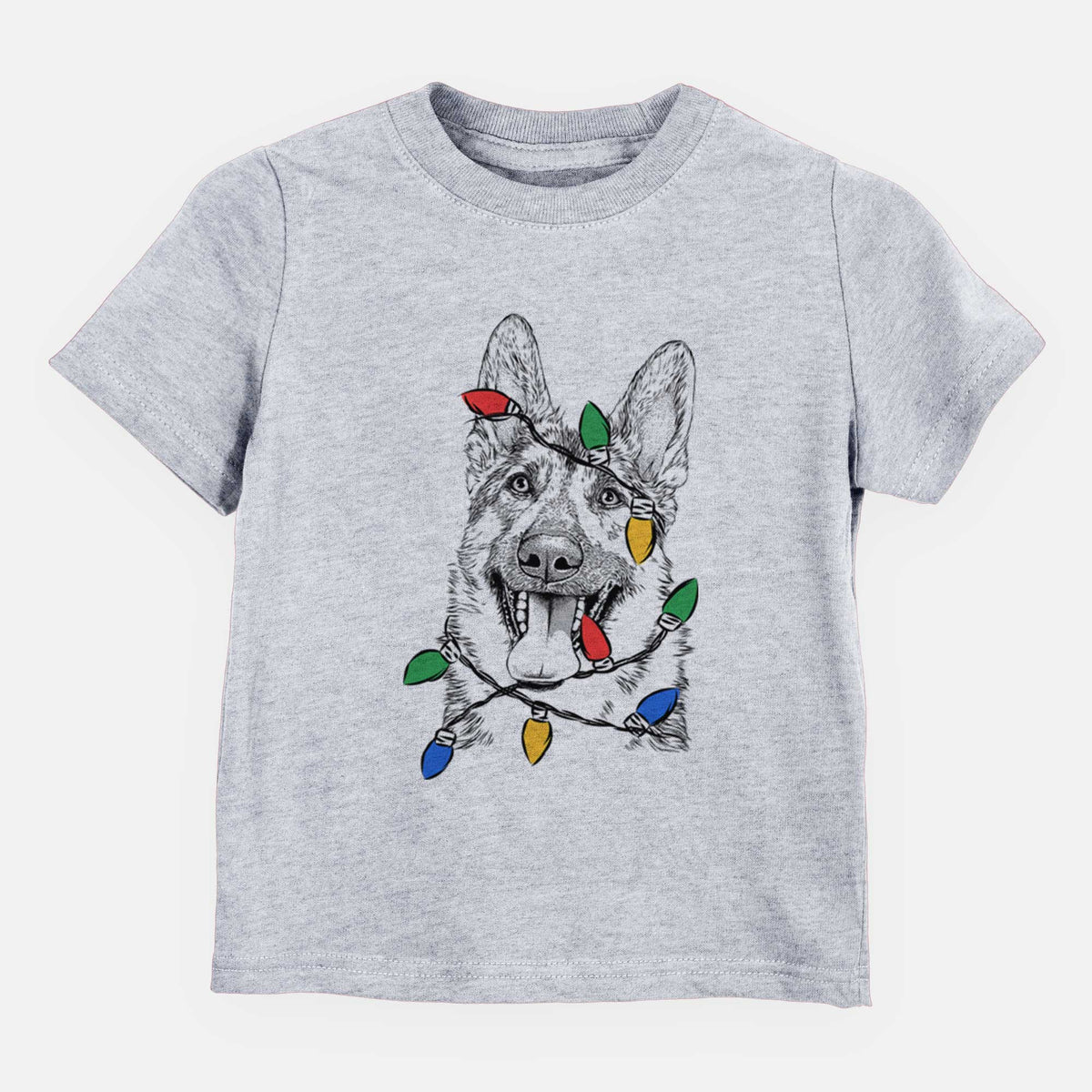 Christmas Lights Benson the German Shepherd - Kids/Youth/Toddler Shirt