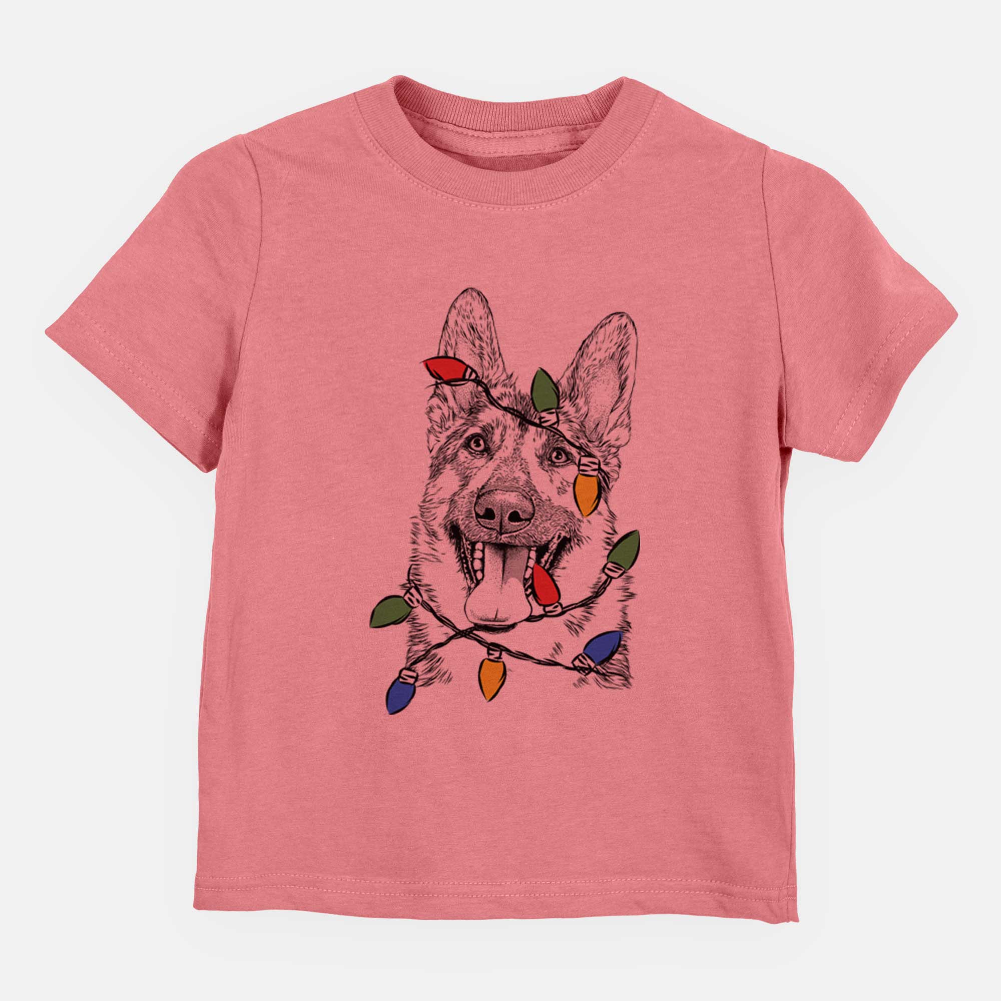 Christmas Lights Benson the German Shepherd - Kids/Youth/Toddler Shirt