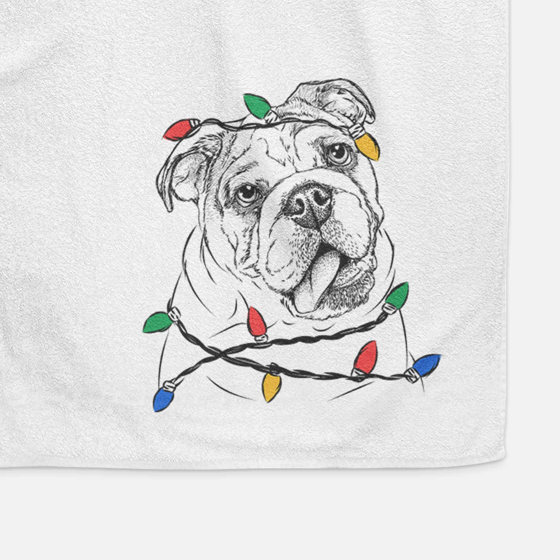 Benson the English Bulldog Decorative Hand Towel