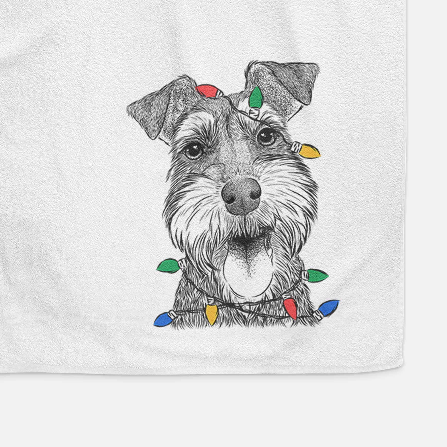 Bernadette the Mini Schnauzer Decorative Hand Towel