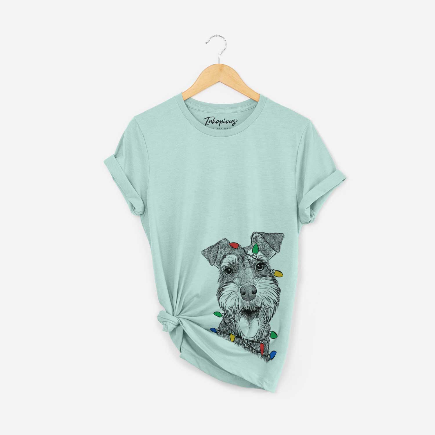 Christmas Lights Bernadette the Mini Schnauzer - Unisex Crewneck