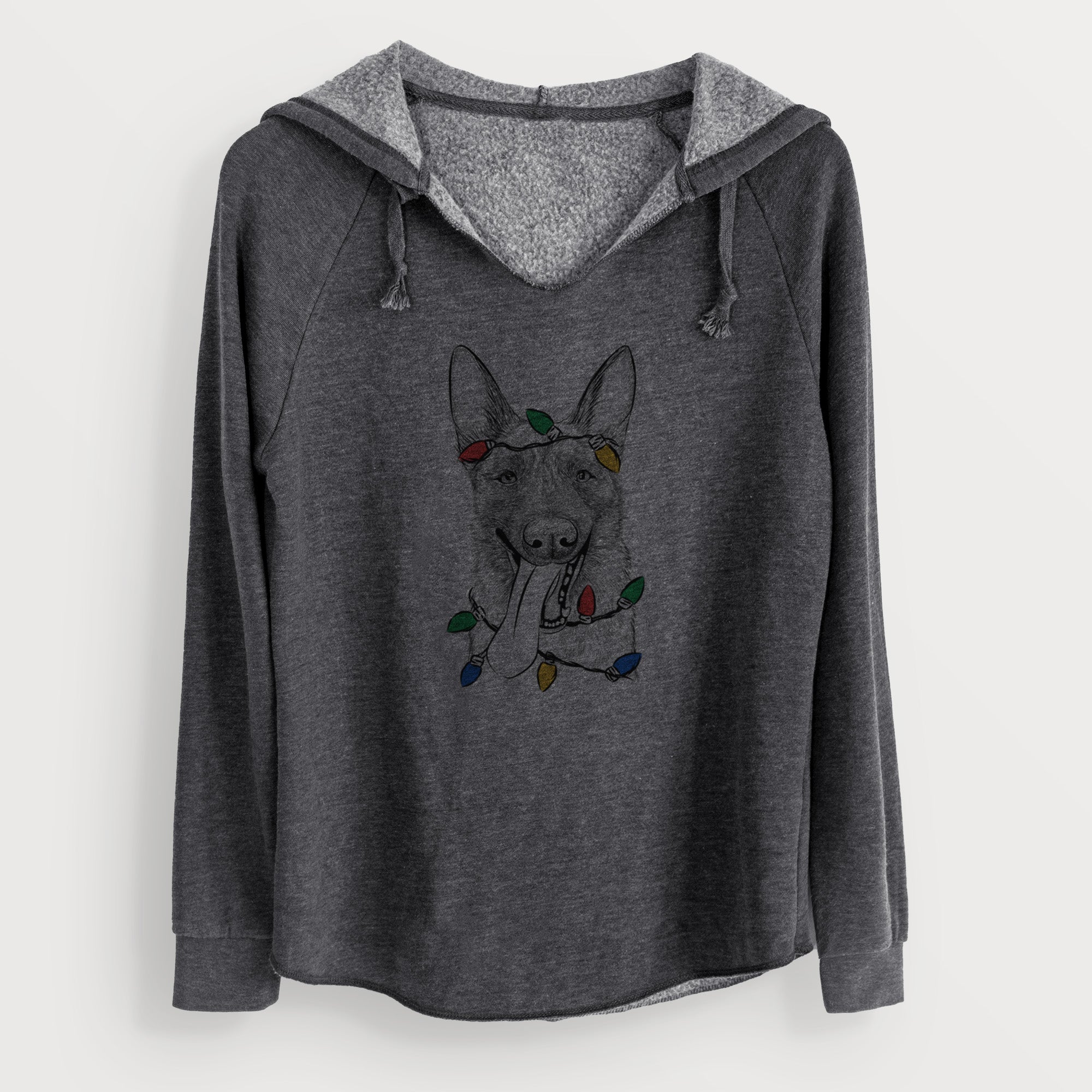 Christmas Lights Bessa the Dutch Shepherd - Cali Wave Hooded Sweatshirt