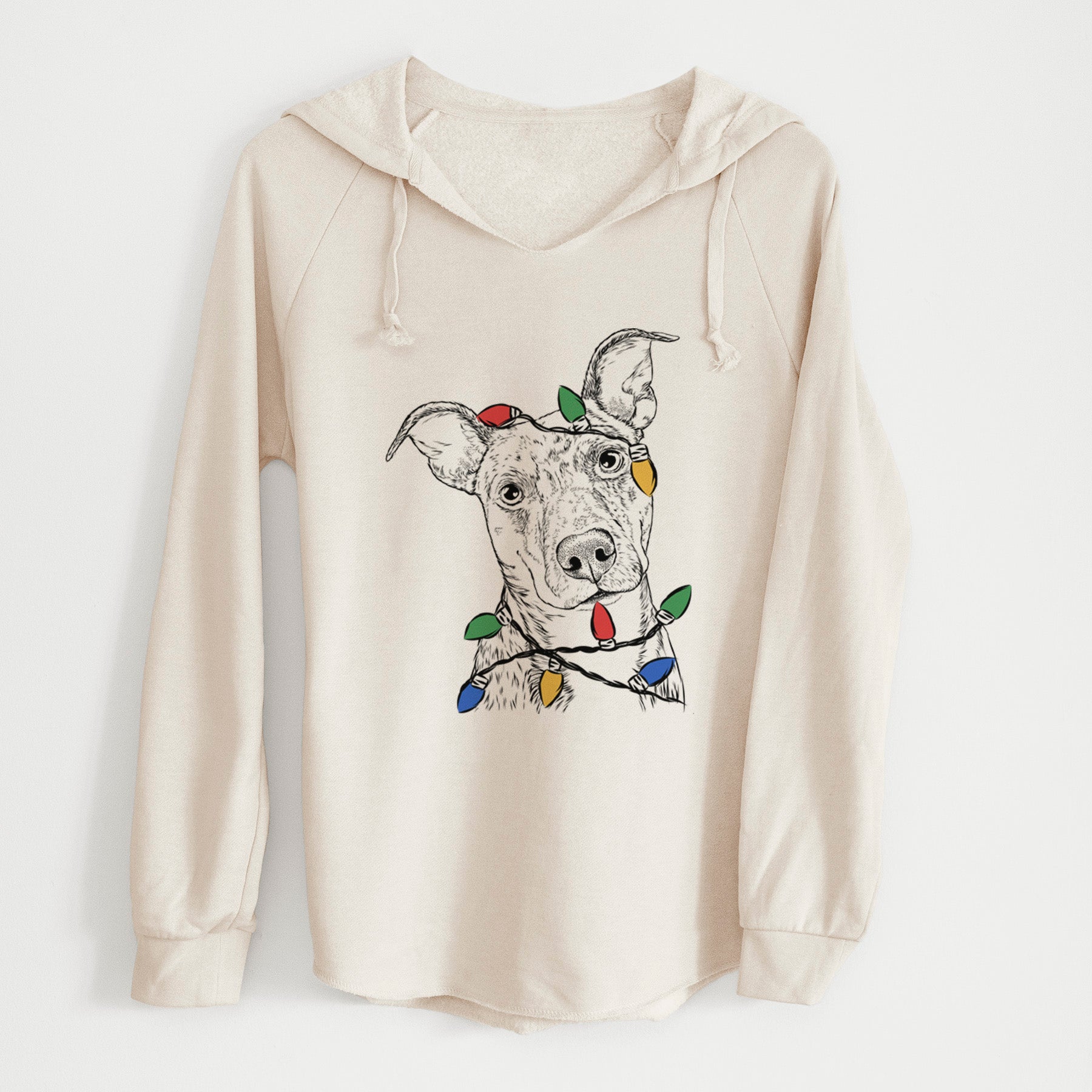 Christmas Lights Bianca the Mixed Breed - Cali Wave Hooded Sweatshirt