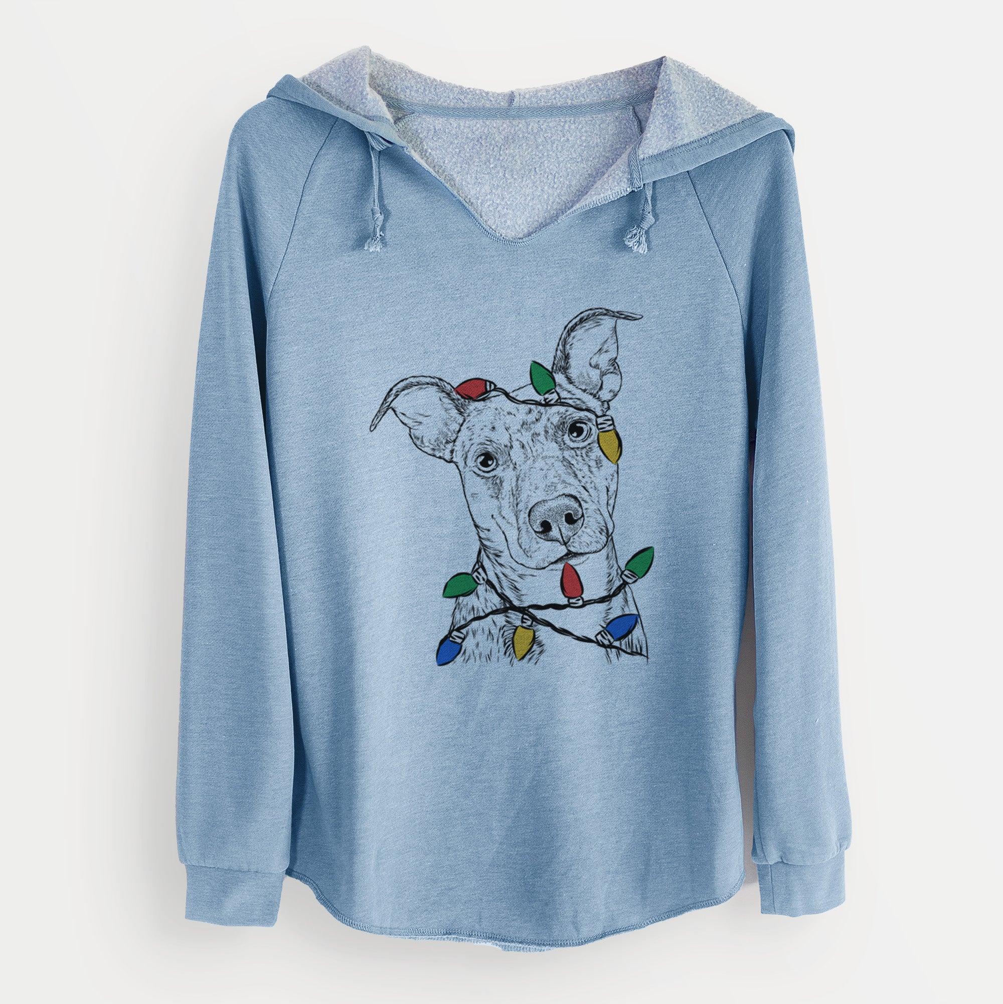 Christmas Lights Bianca the Mixed Breed - Cali Wave Hooded Sweatshirt