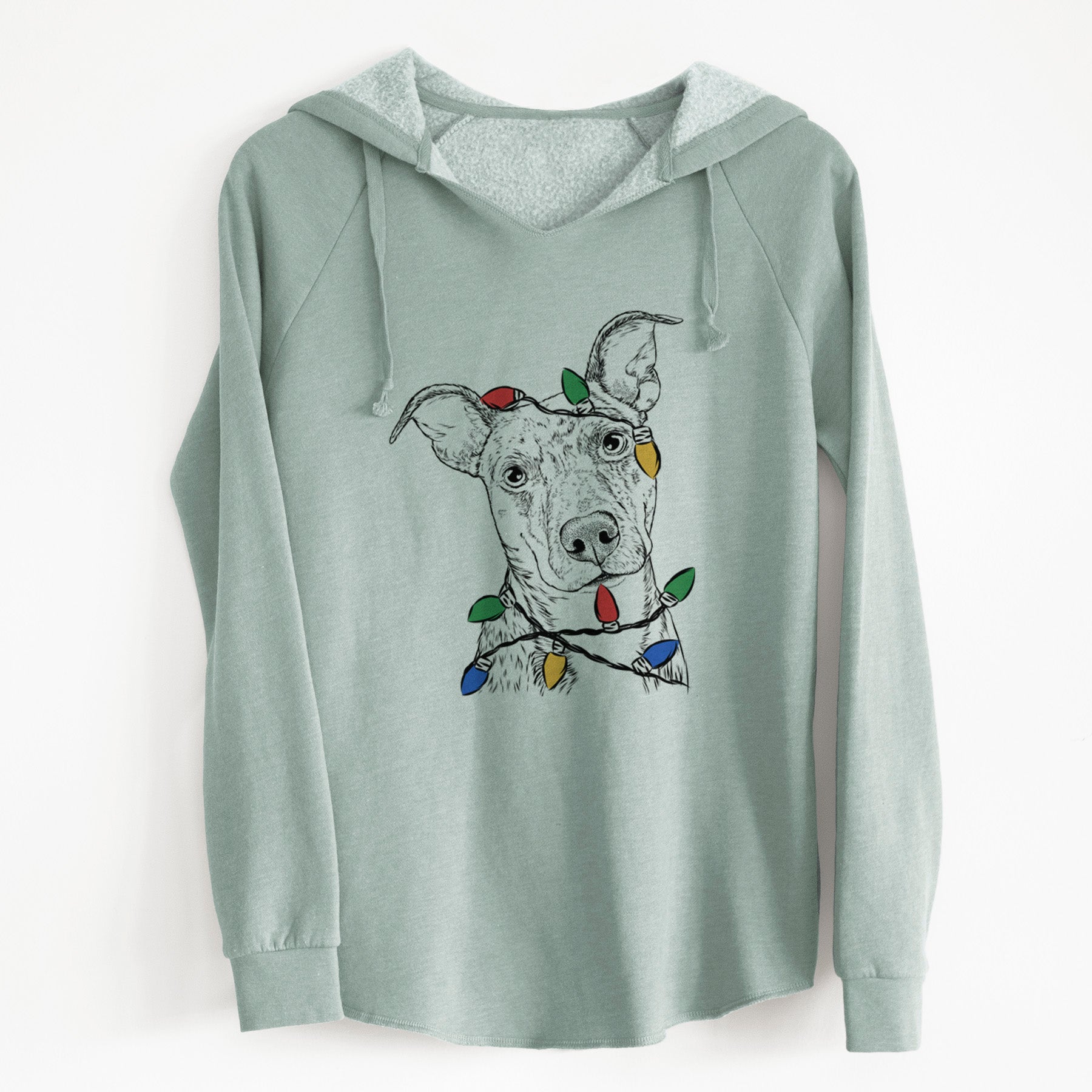 Christmas Lights Bianca the Mixed Breed - Cali Wave Hooded Sweatshirt