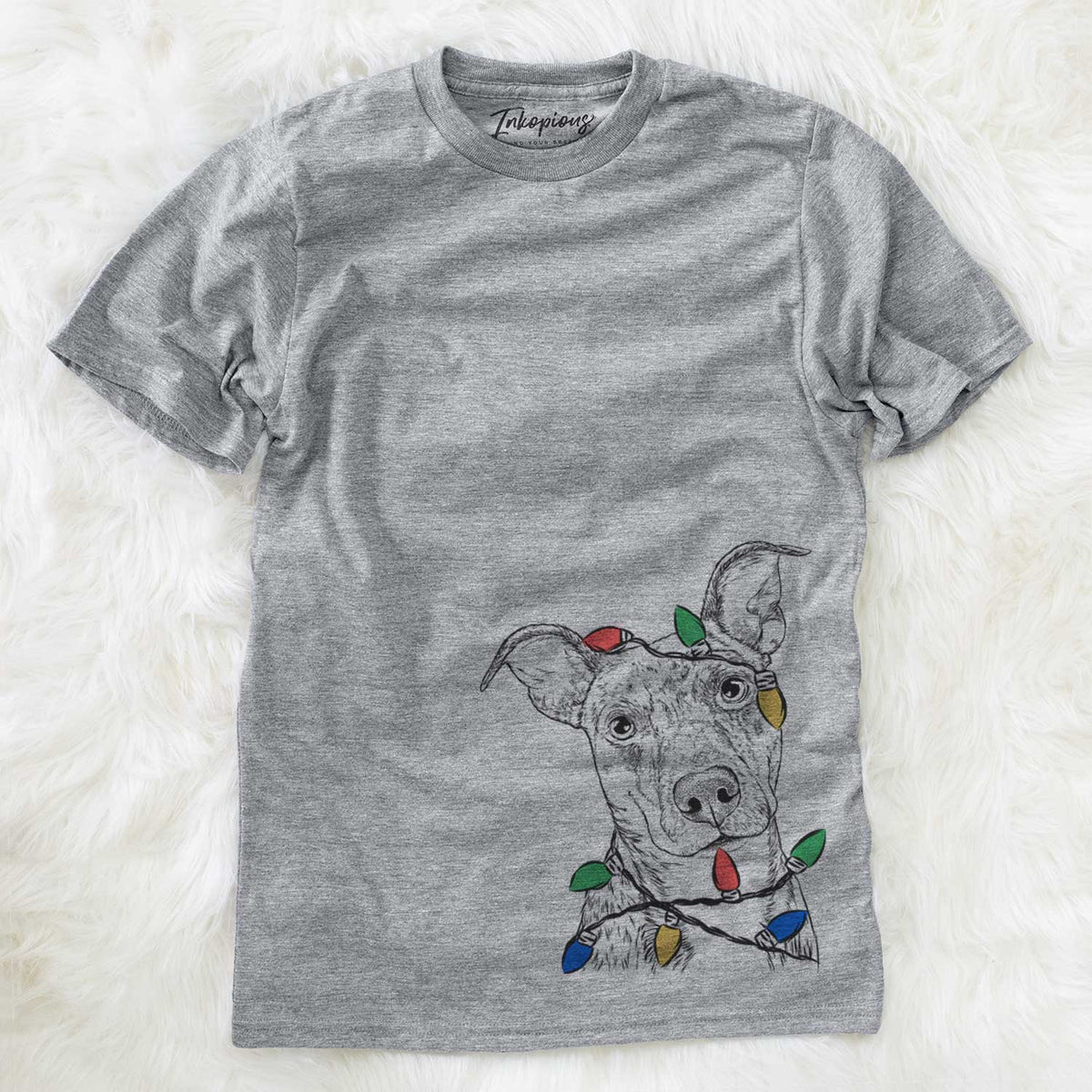 Christmas Lights Bianca the Mixed Breed - Unisex Crewneck