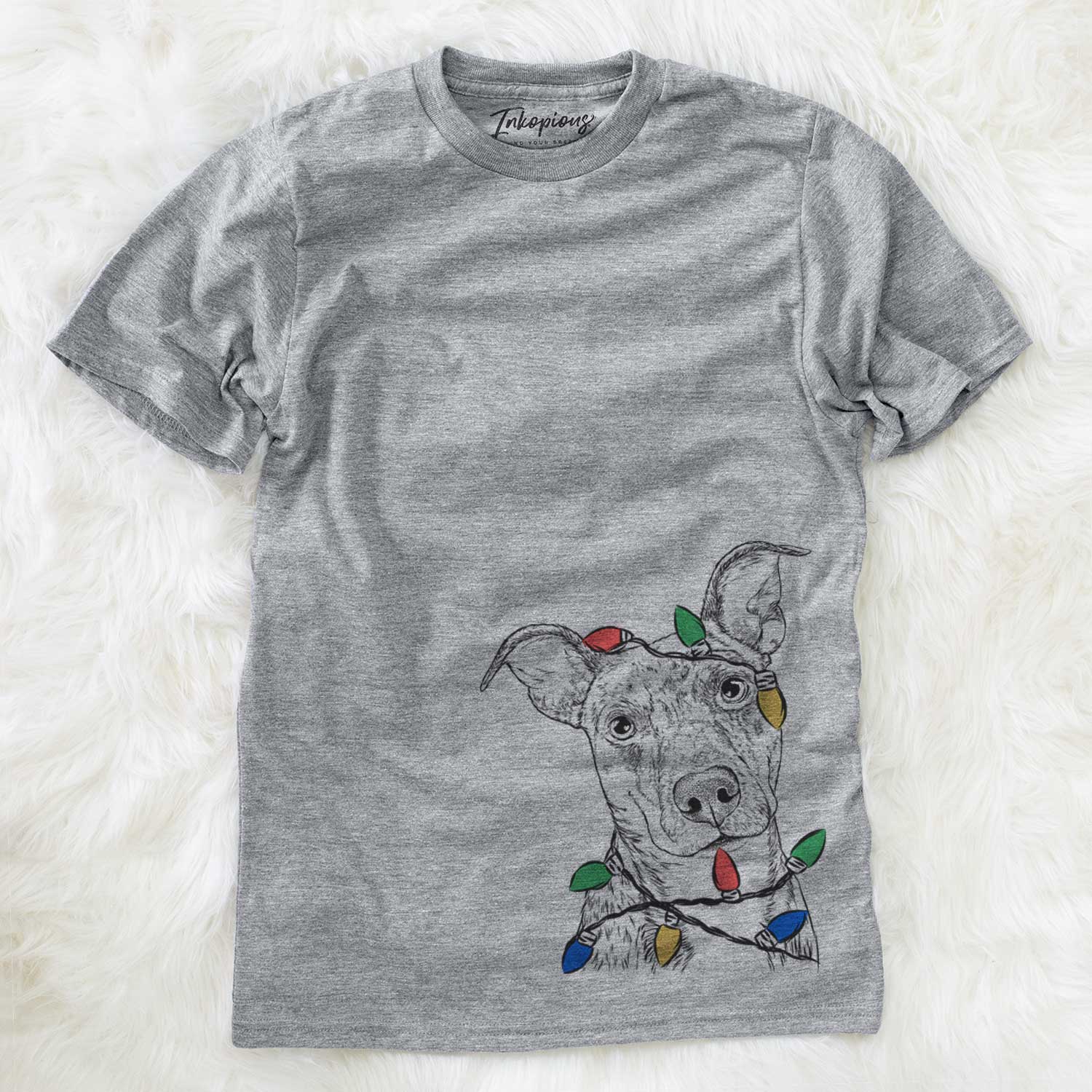 Christmas Lights Bianca the Mixed Breed - Unisex Crewneck