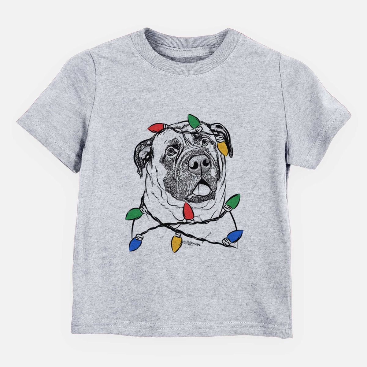 Christmas Lights Big P the English Mastiff - Kids/Youth/Toddler Shirt