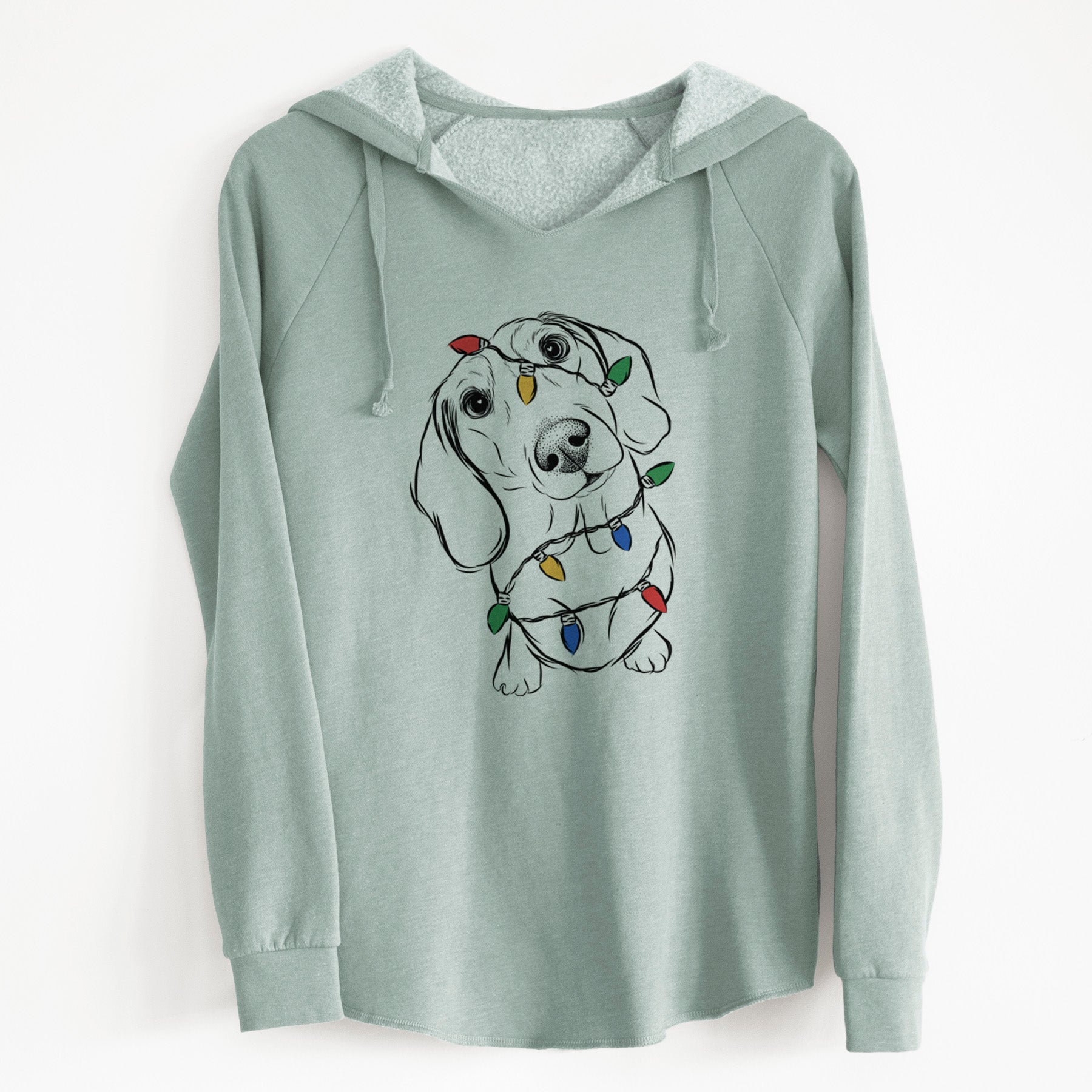 Christmas Lights Bill the Dachshund - Cali Wave Hooded Sweatshirt