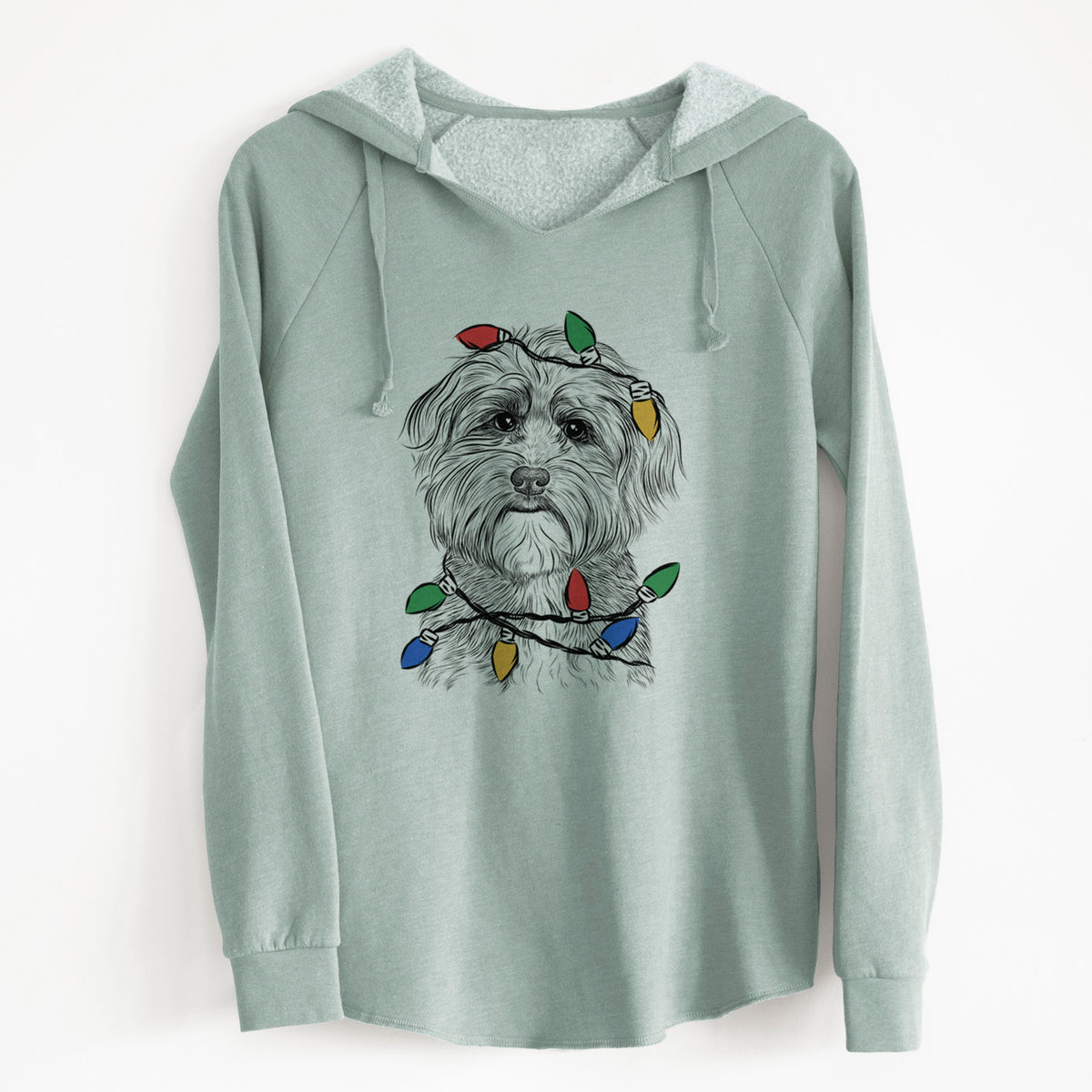 Christmas Lights Bingo the Mixed Breed - Cali Wave Hooded Sweatshirt