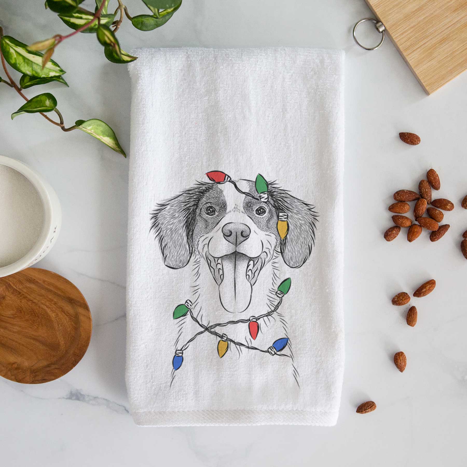 Birdie the Brittany Decorative Hand Towel