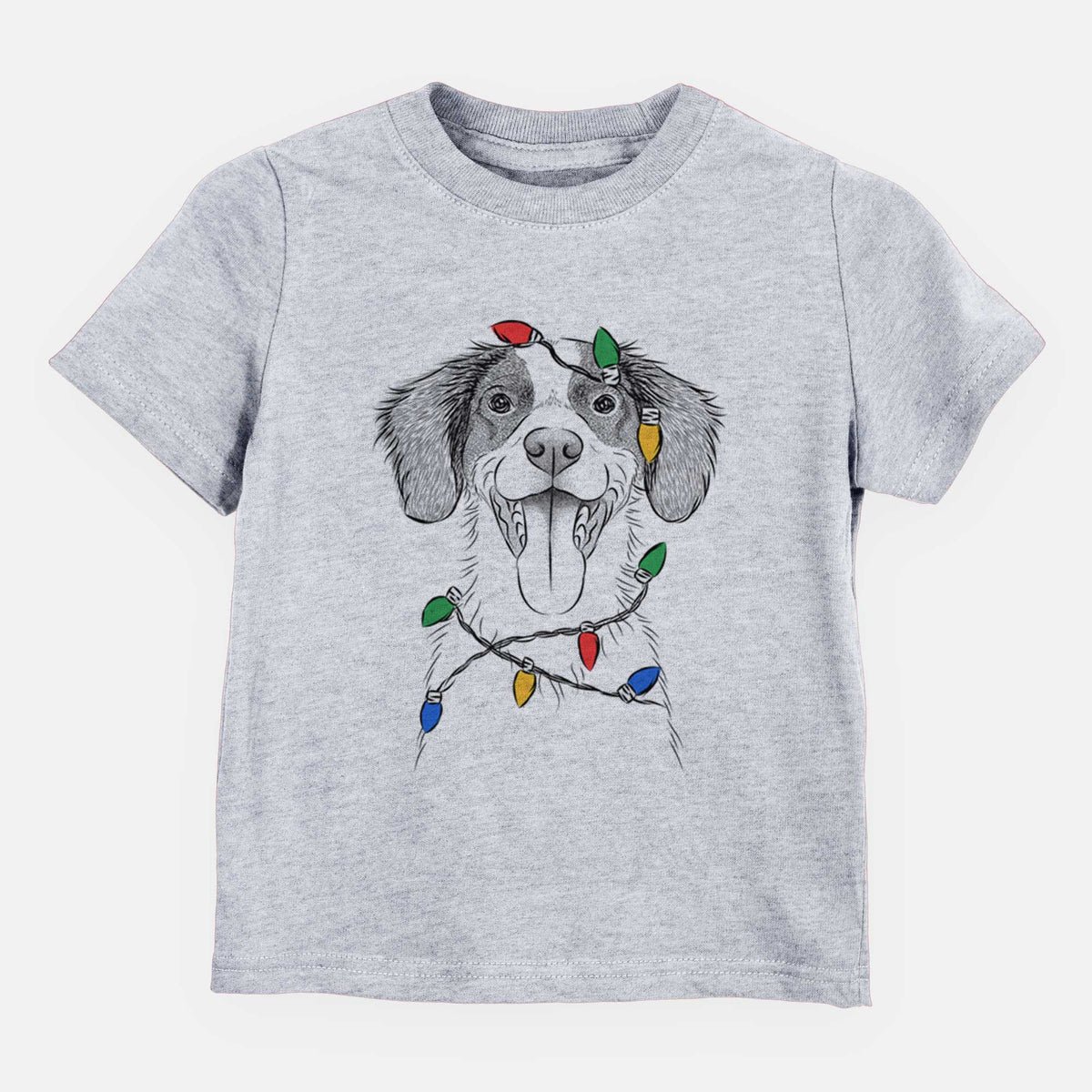 Christmas Lights Birdie the Brittany - Kids/Youth/Toddler Shirt