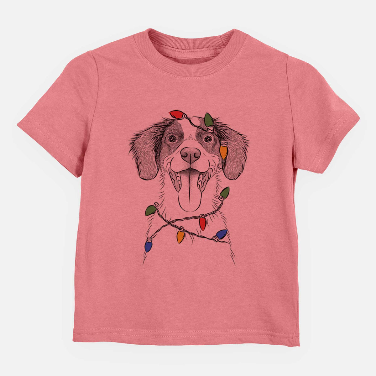 Christmas Lights Birdie the Brittany - Kids/Youth/Toddler Shirt