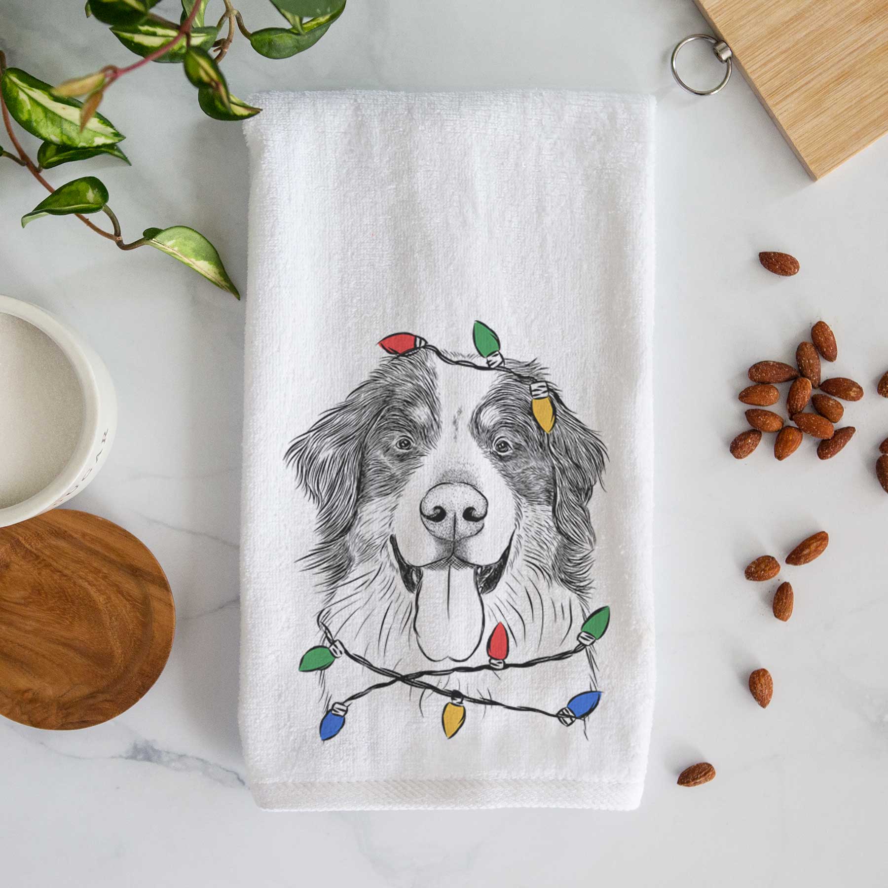 Blaze the Bernese Mountain Dog Decorative Hand Towel